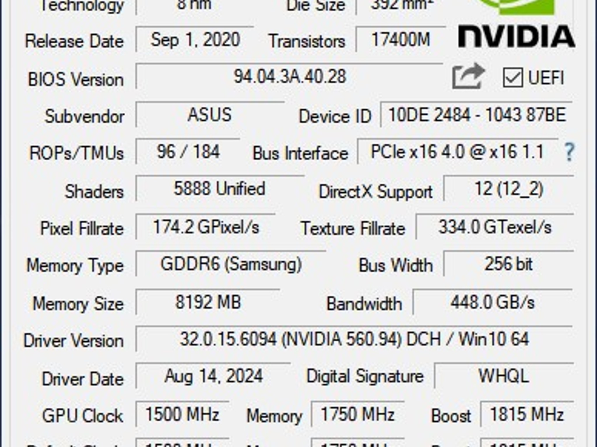 Asus RTX 3070 - ASUS KO RTX 3070 GAMING OC - Nvidia