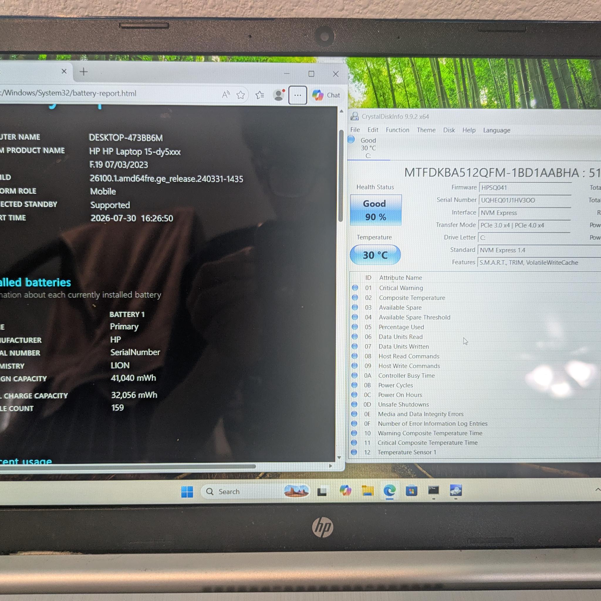 HP 15-dy5073dx - Core i7-1255U - 512GB SSD - 16GB RAM - Case & charger!