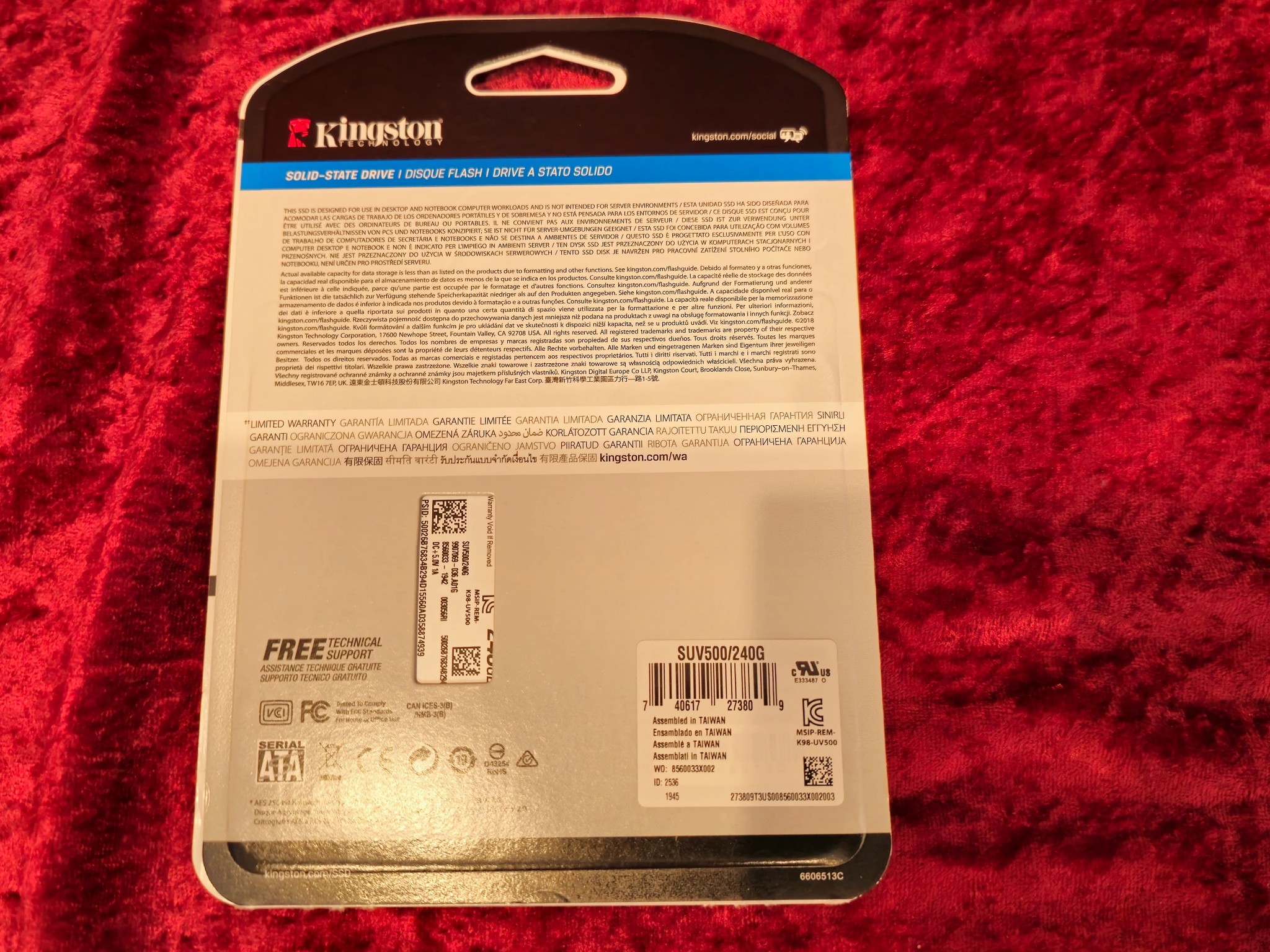 Kingston 240BG Sata SSD