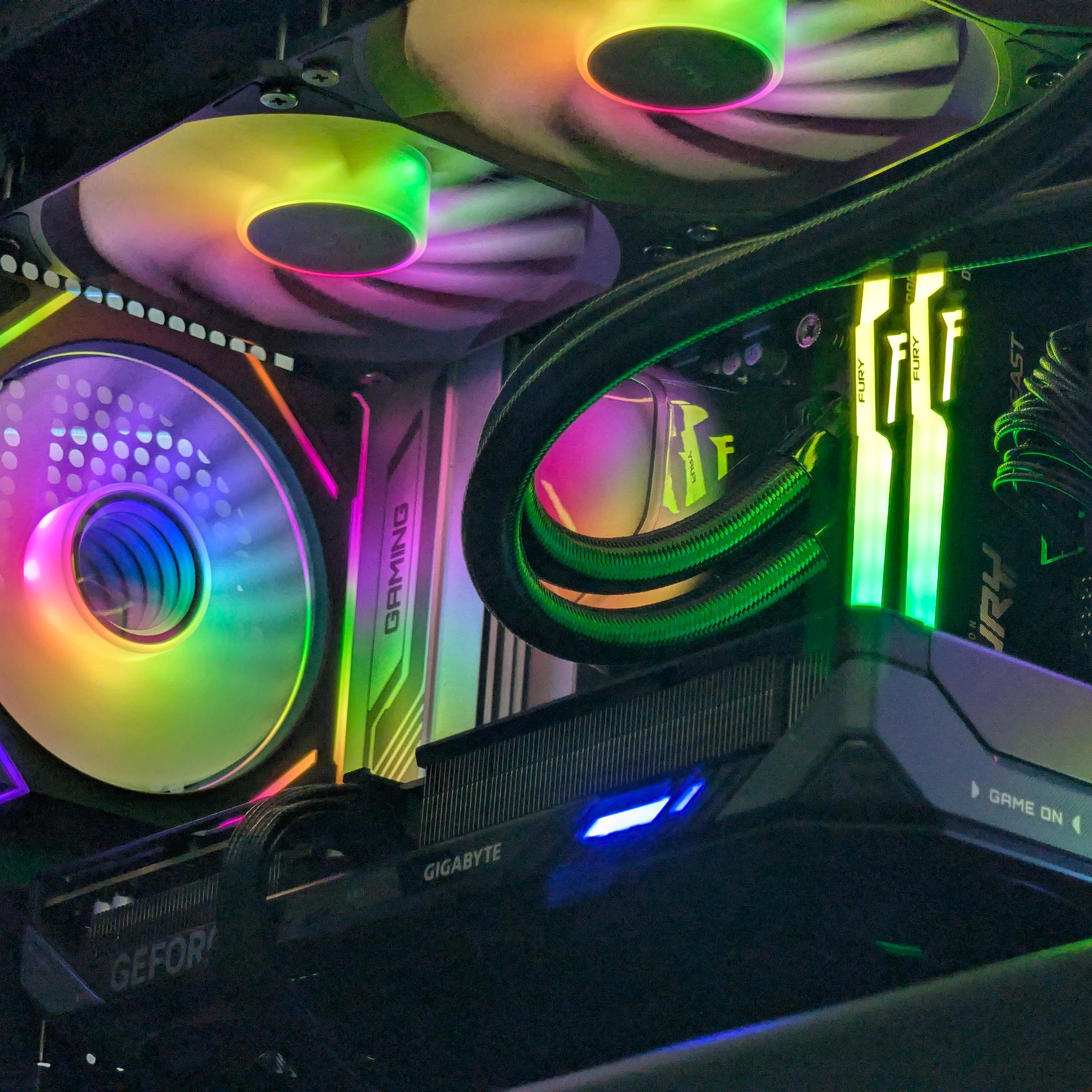 🌈🖤Ryzen 5 7600x | RTX 5060Ti 16GB | 32GB DDR5 | 2TB SSD | Gaming PC🖤🌈