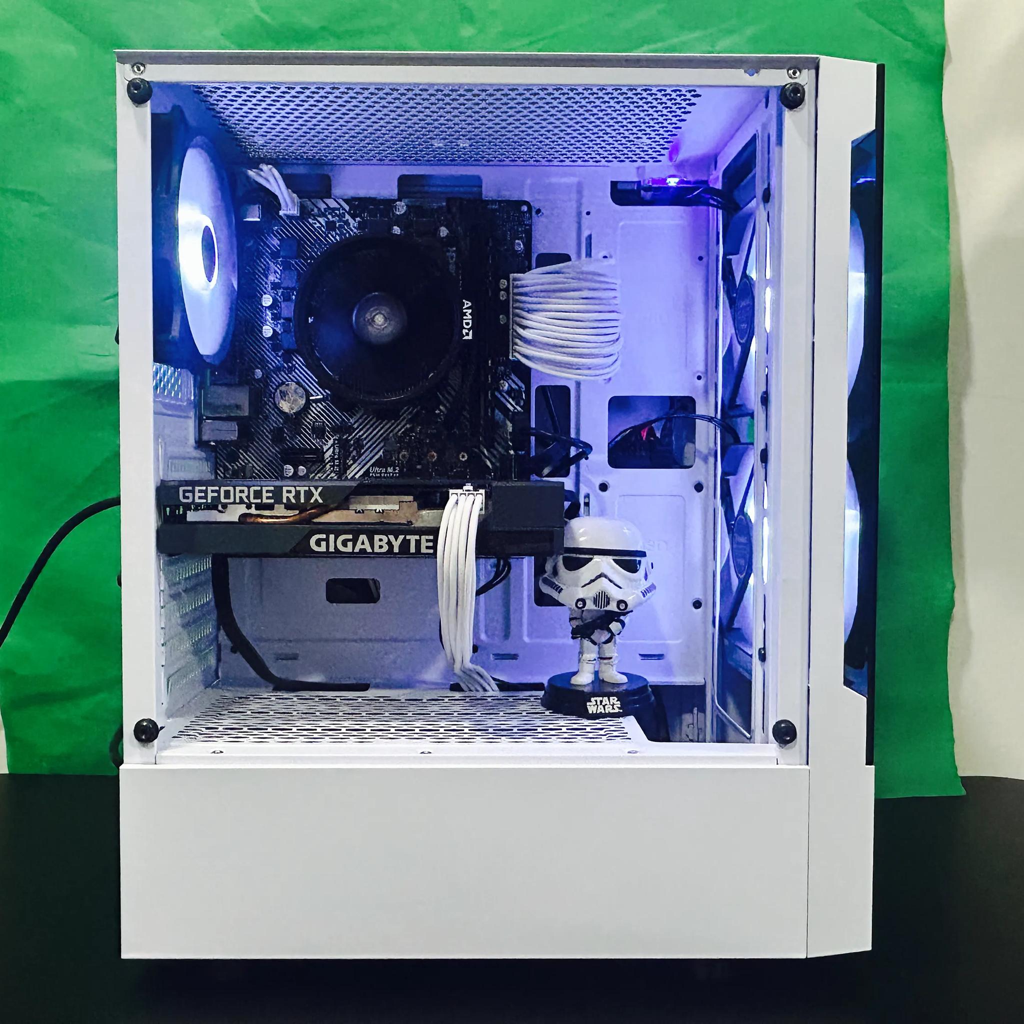 Stormtrooper Gaming PC AMD RYZEN 5 3600 | RTX 3050 8GB |1TB SSD | 16GB Ram| 3 RGB Fans