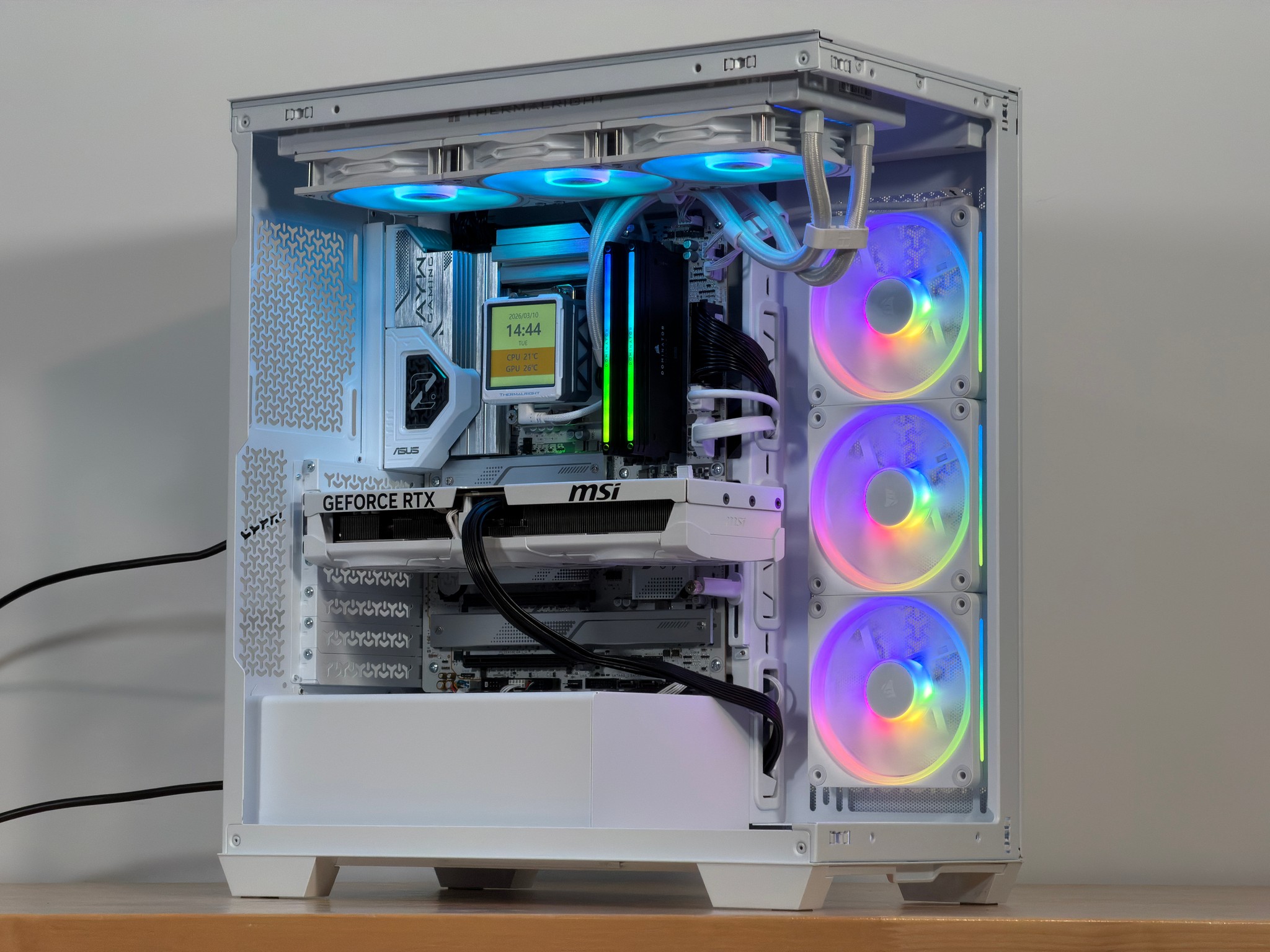 White RTX 5080 Intel Core Ultra 7 265kf Gaming PC
