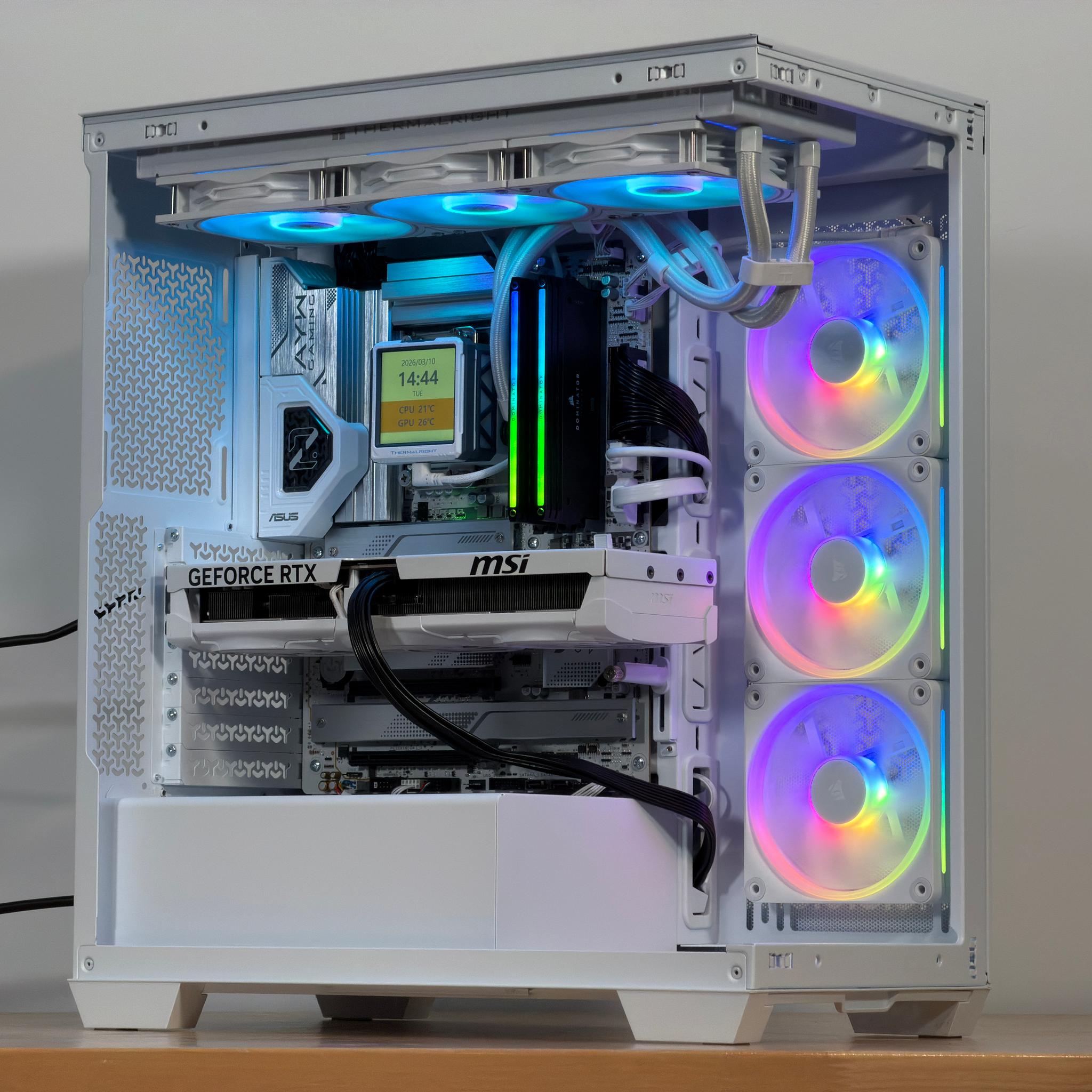 White RTX 5080 Intel Core Ultra 7 265kf Gaming PC