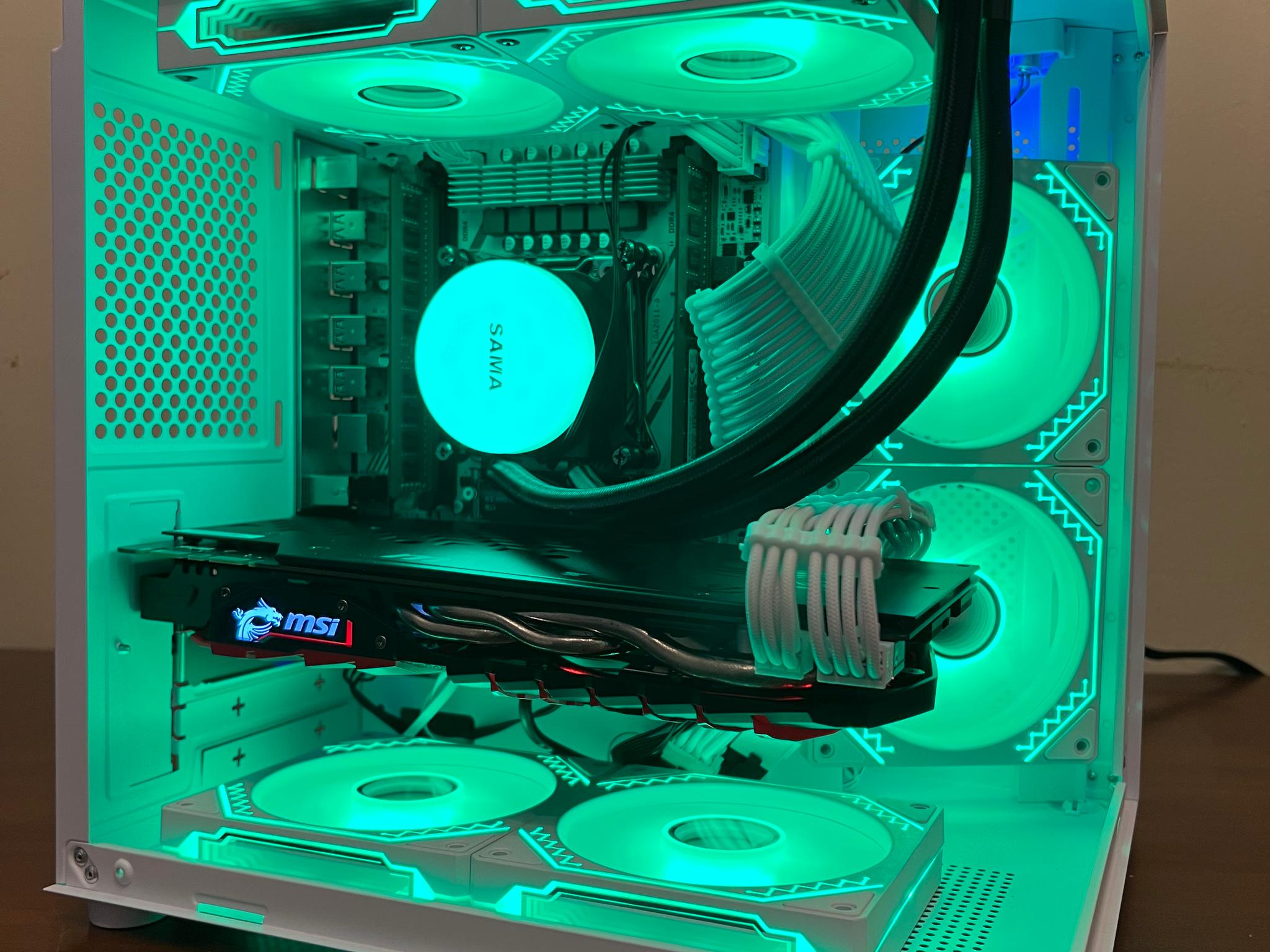 Water Cooled Intel 10 Core Gaming PC GTX 1070 1tb NVME SSD 16GB RAM WIFi WINDOWS 11 Pro