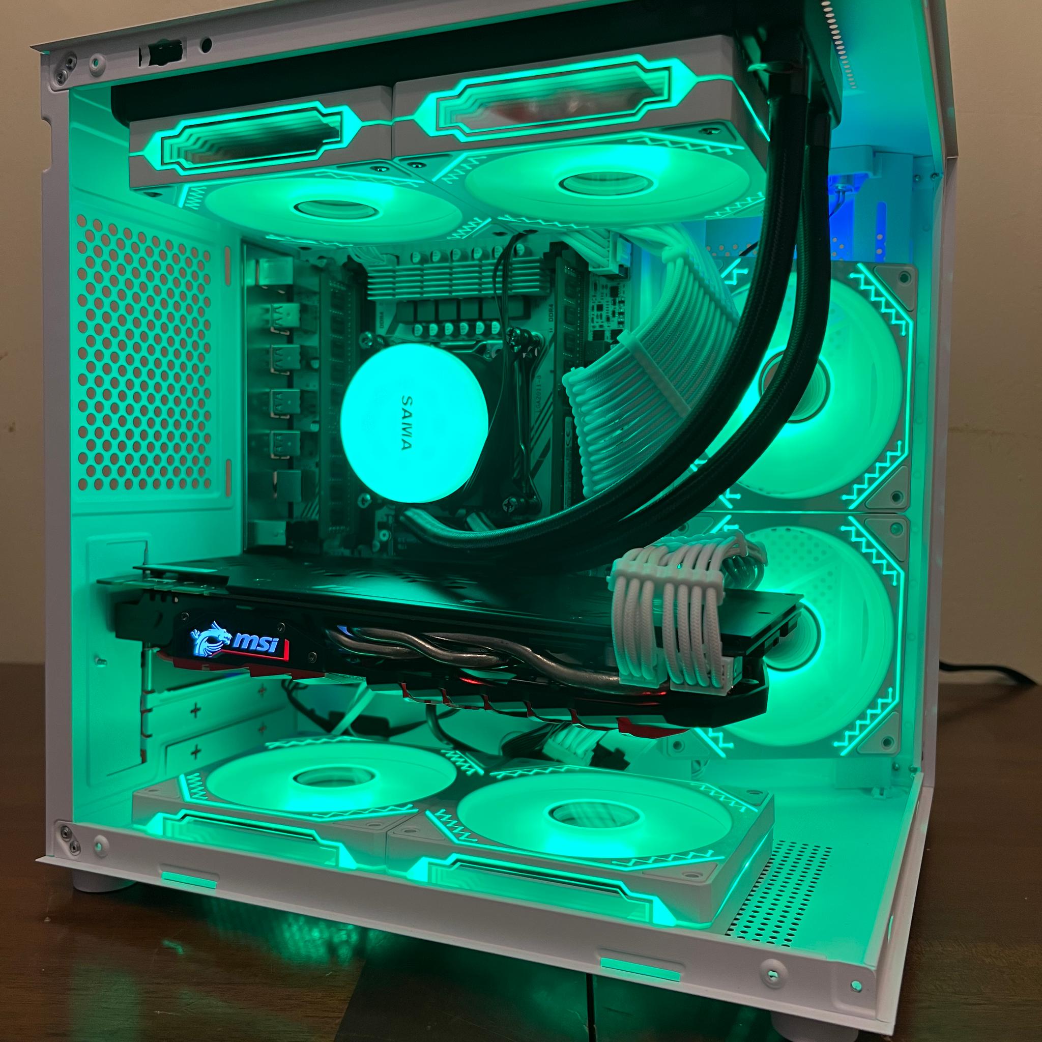 Water Cooled Intel 10 Core Gaming PC GTX 1070 1tb NVME SSD 16GB RAM WIFi WINDOWS 11 Pro