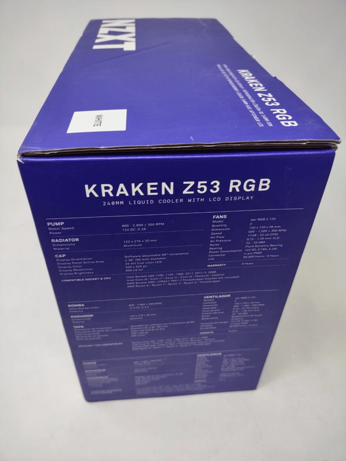 NZXT Kraken Z53 RGB 240mm Liquid Cooler with LCD Display (RL-KRZ53-RW)