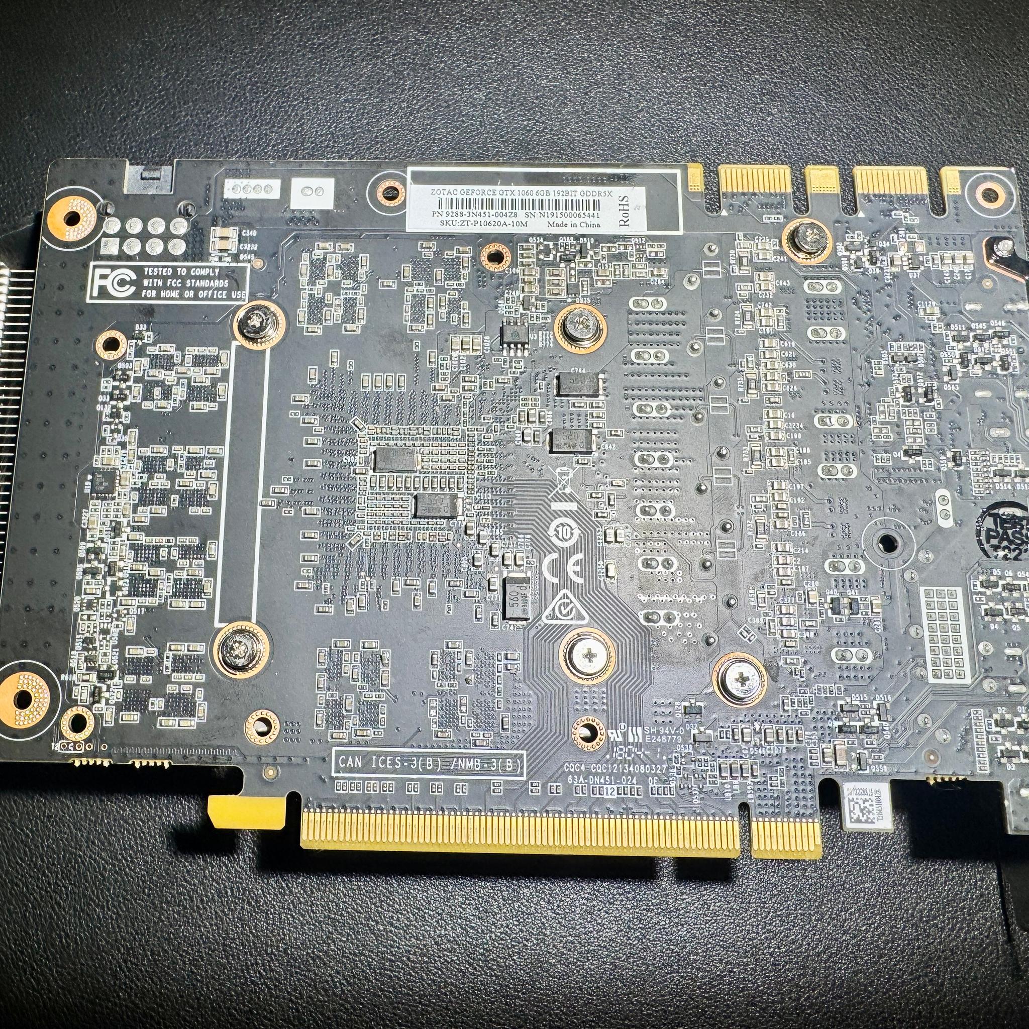 Zotac GeForce GTX 1060 6GB Graphics Card – Tested & Working (Fan Blade Damage, Runs Quiet)