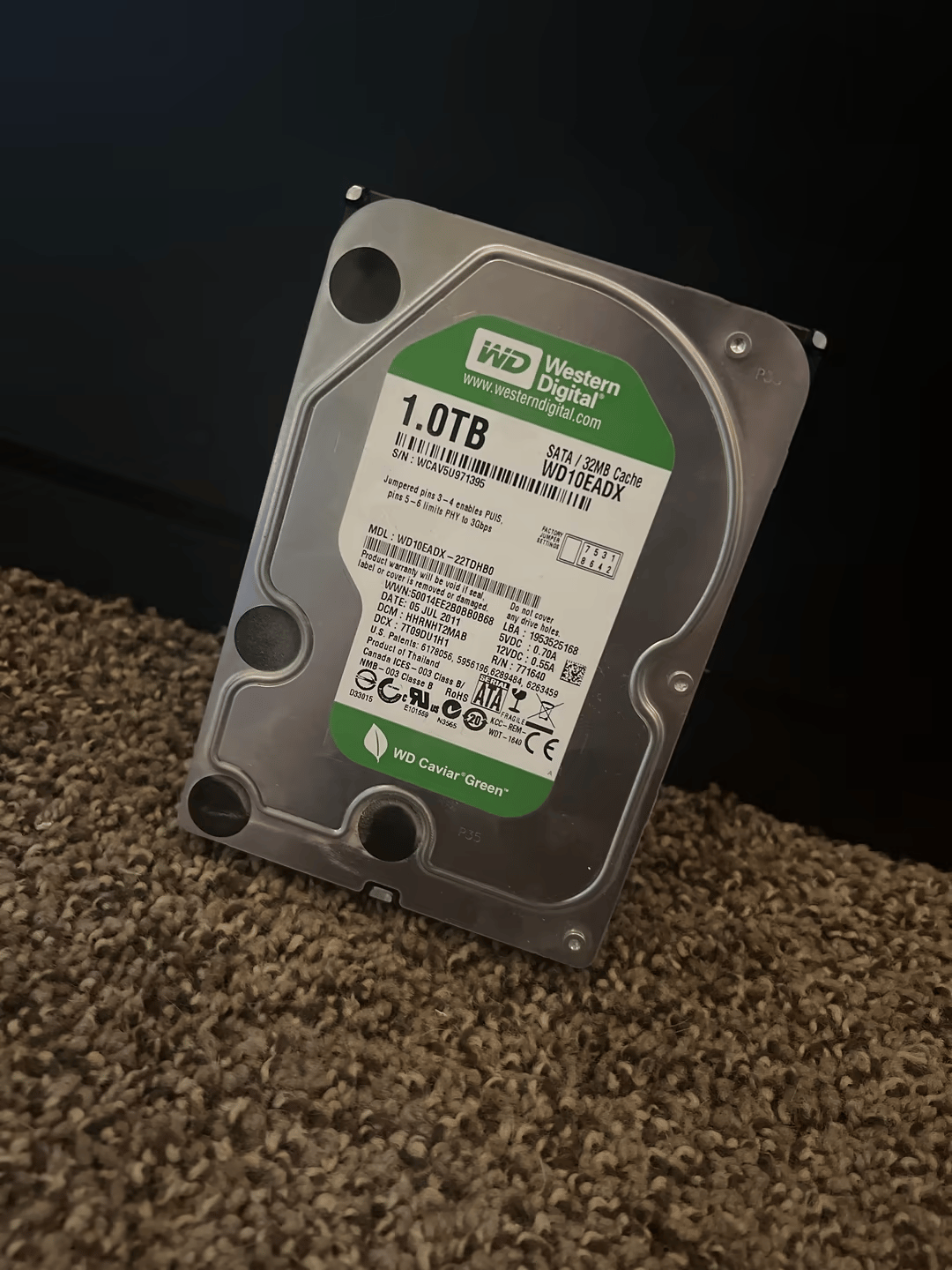 Western Digital Green 1TB 3.5” Hard Drive