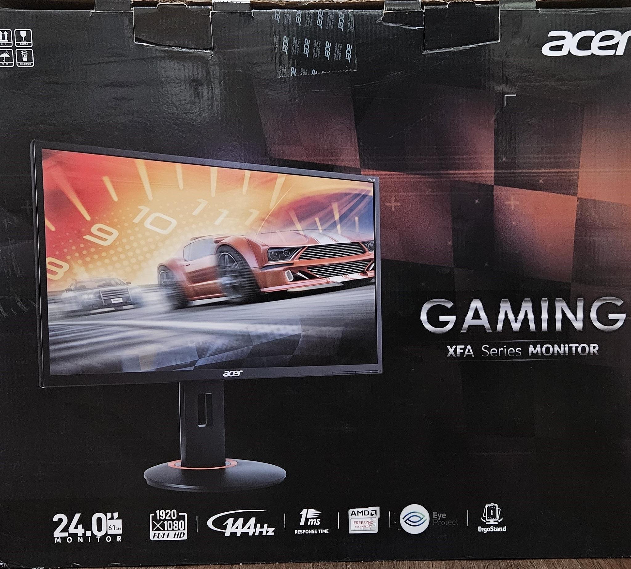 Acer XFA240, 24" Gaming Monitor, 1920 x 1080 (FHD), 144hz, TN, 1ms, FreeSync, Eye protect