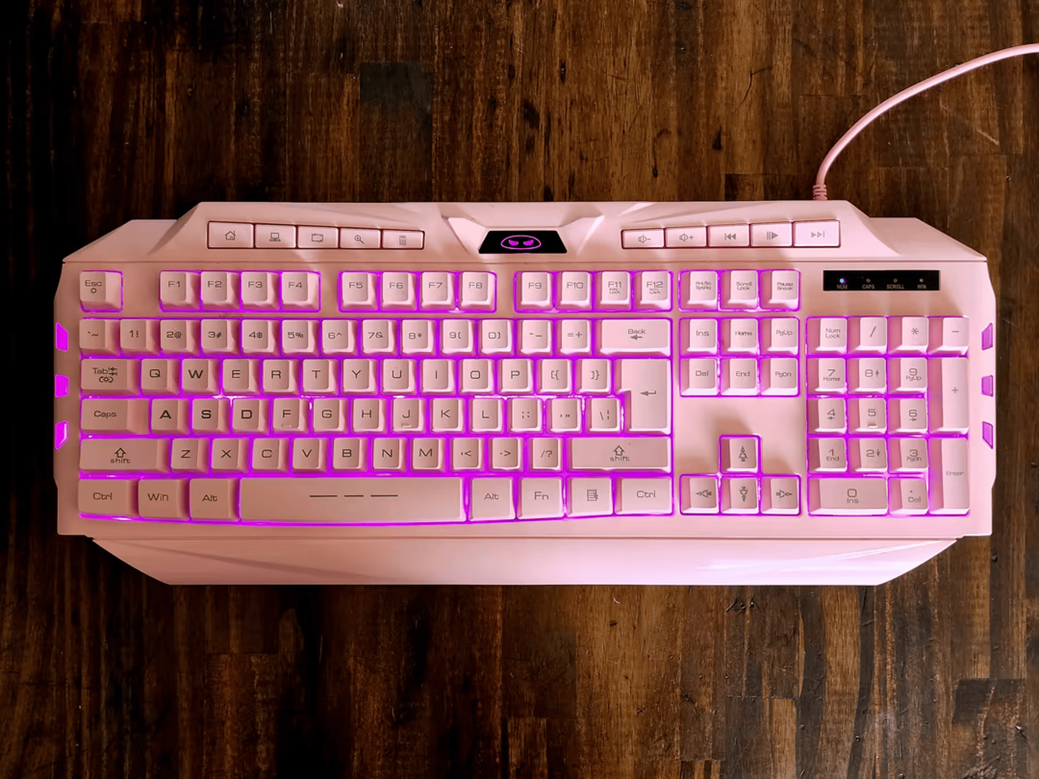 MageGee GK710 Wired Backlight Pink Membrane Keyboard