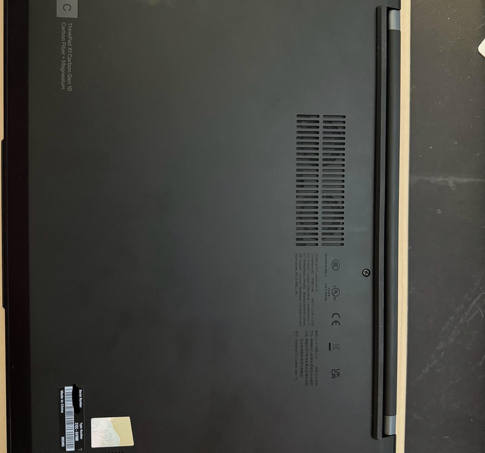 Lenovo Thinkpad X1 Carbon Gen 10 - 32GB Vram/32Gb Physical Ram/256gb Storage With Docking station