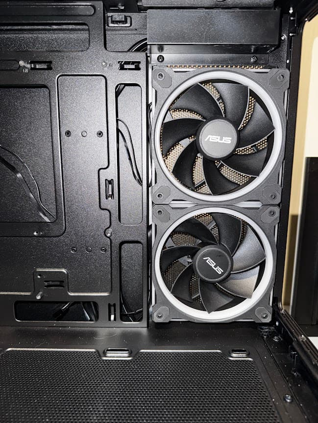 Title: ASUS Prime AP202 ARGB Panoramic mATX Case - Black – Like New