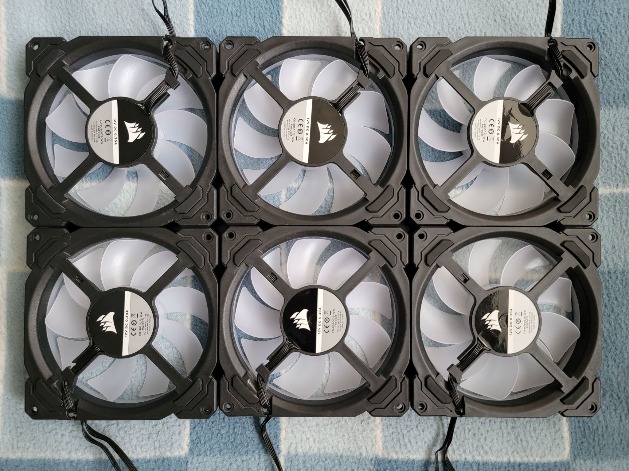 Corsair LL Series LL140 RGB 140mm Fans x 6 - Used