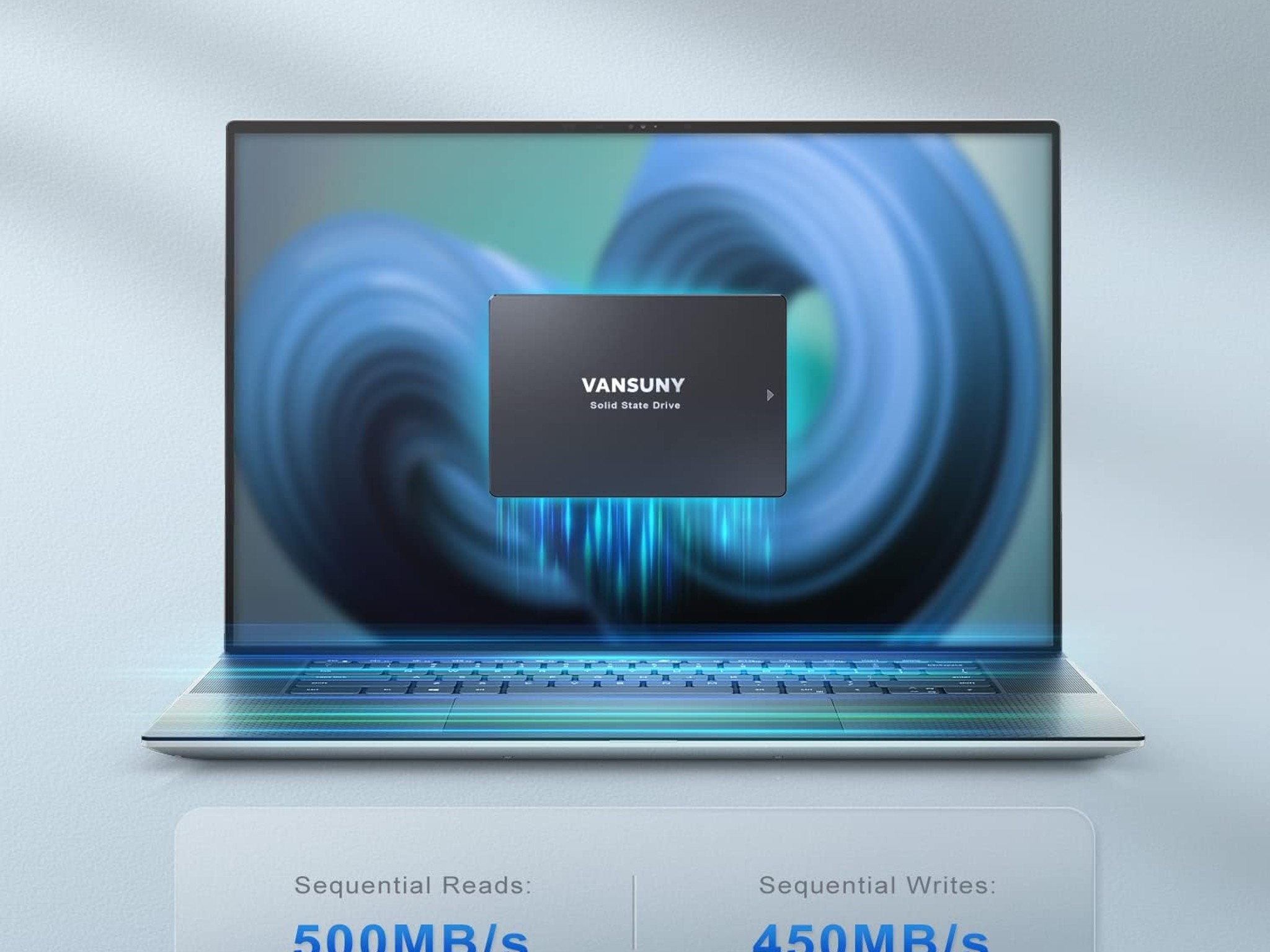 Vansuny 256GB SATA III SSD Internal Solid State Drive 2.5” 3D NAND Flash Up to 500MB/s