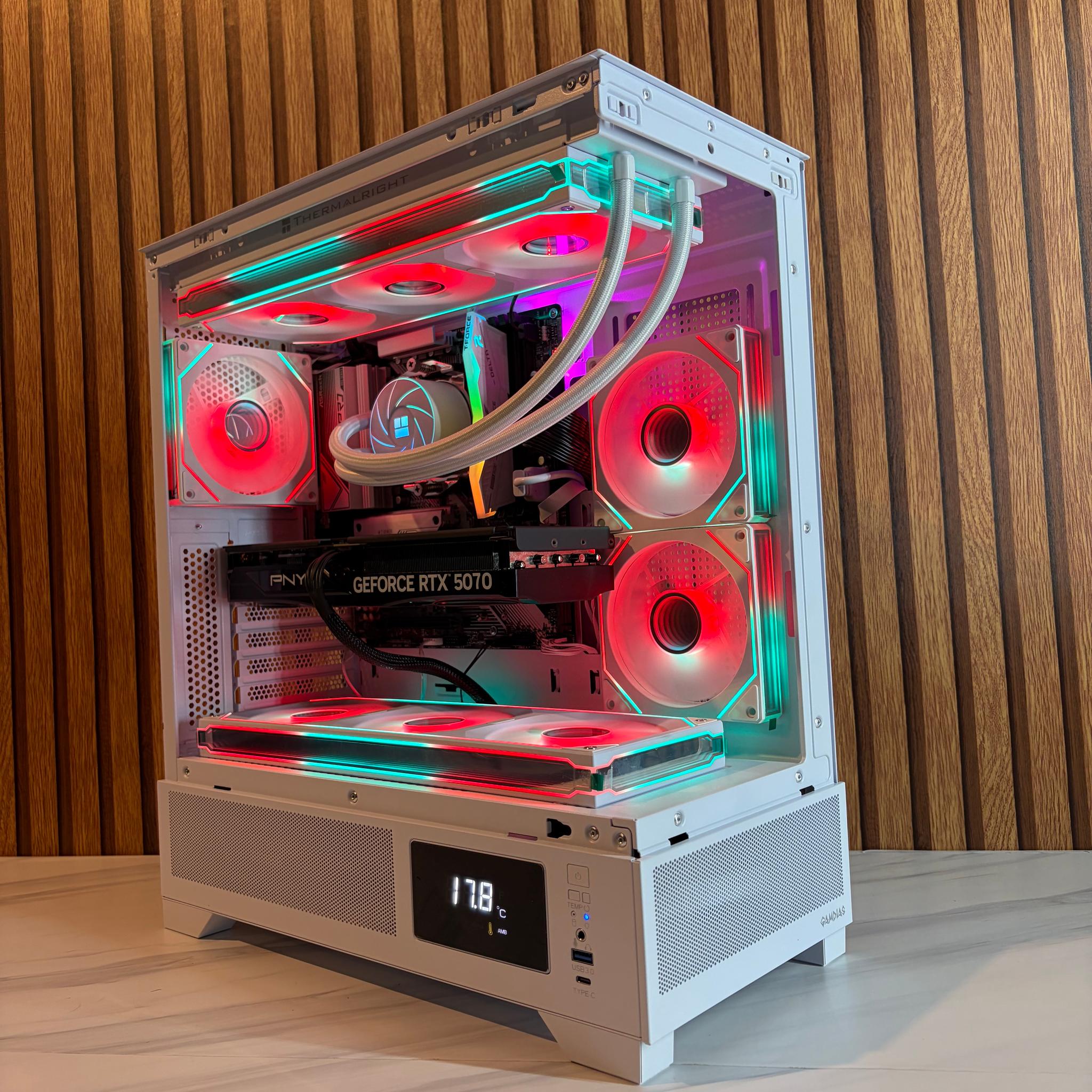 RTX 5070 | RYZEN 5 9600X | 16GB DDR5 | 1TB NVME | 360MM AIO | windows 11 PRO