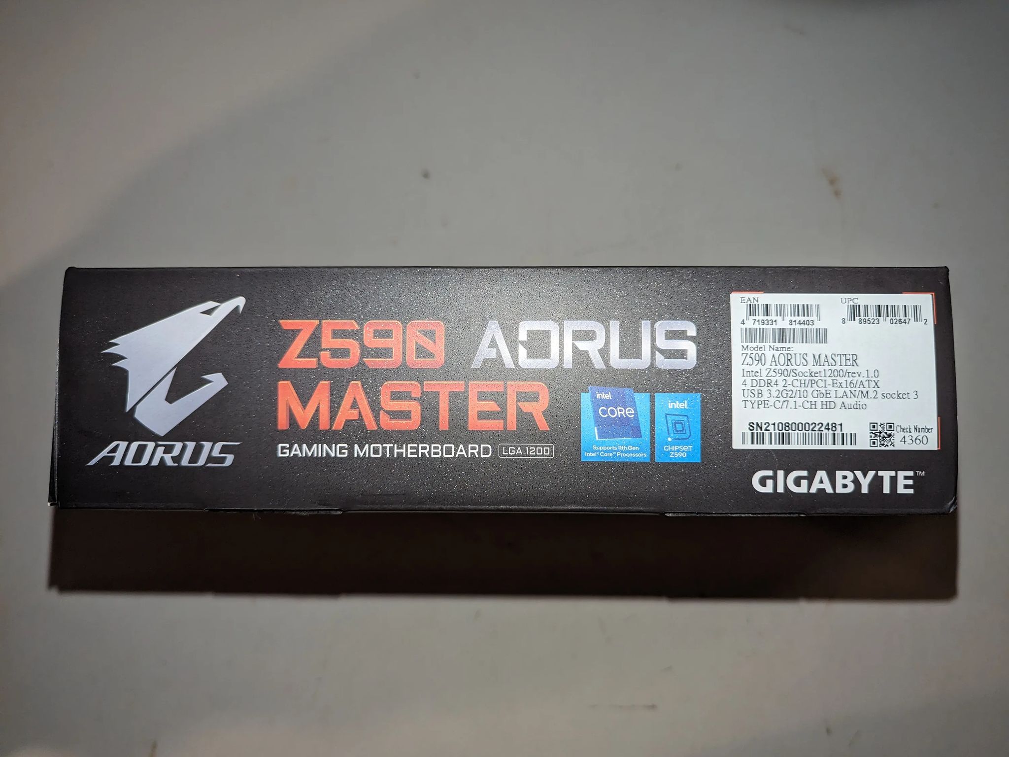 Gigabyte Z590 Aorus Master LGA 1200 Intel ATX Motherboard w/ Triple M.2 Slots, 10GbE LAN, Wi-Fi 6E