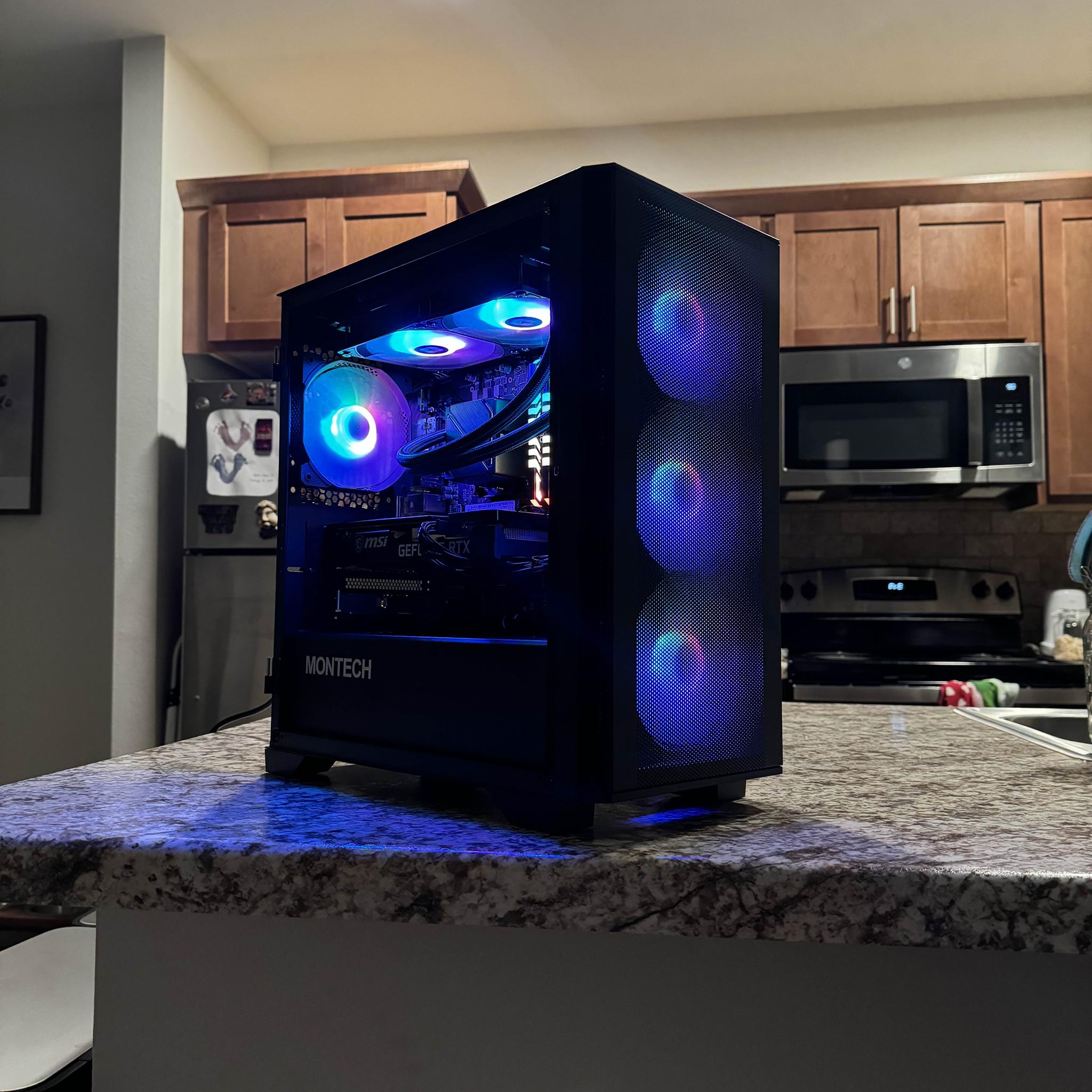 Zirconia💎 Intel 13100f 32GB DDR4 RTX 3060 Ti 1TB NVME SSD Gaming, Streaming and Content Computer