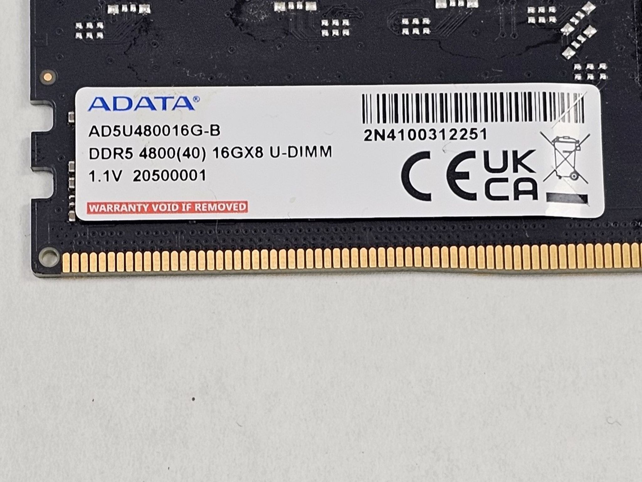 32GB DDR5 (2x16GB) CL40 4800MT/s ADATA