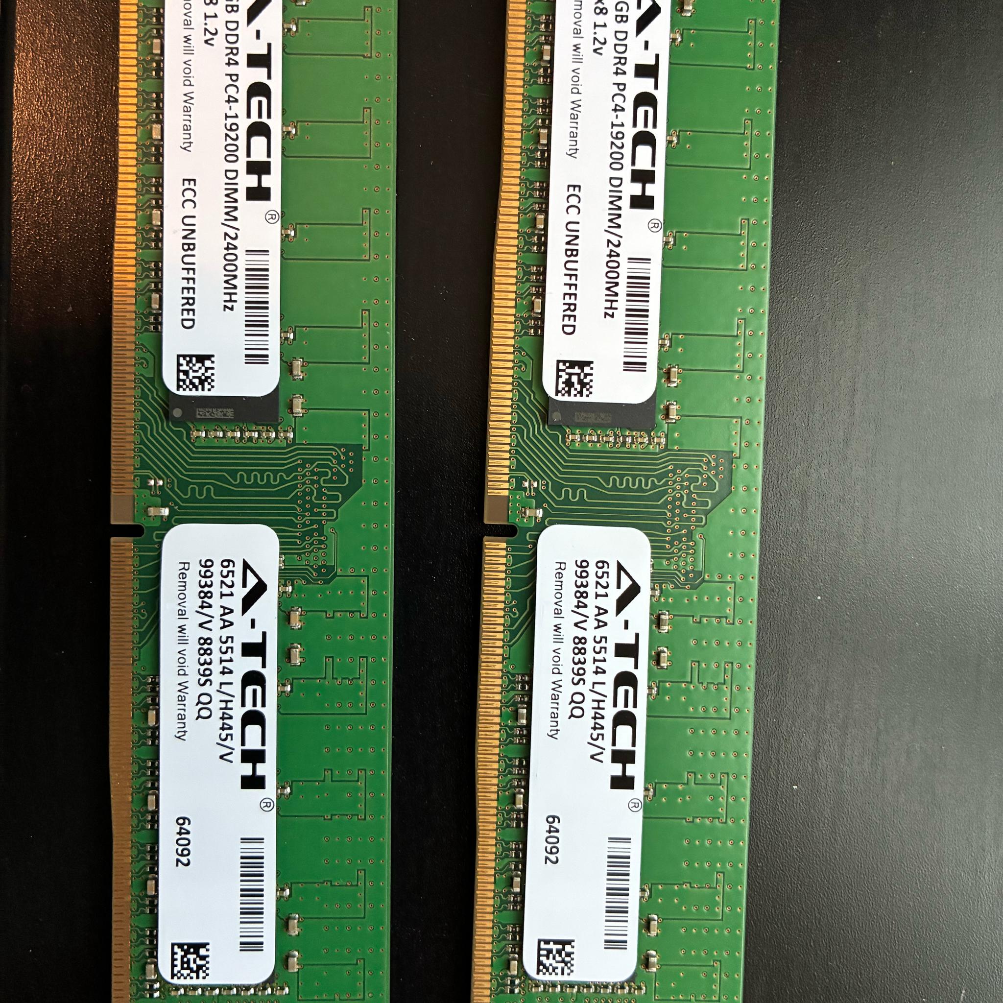 64GB (4x16GB) PC4-2400 ECC UDIMM Supermicro X11SSM-F X11SCH-LN4F Memory RAM