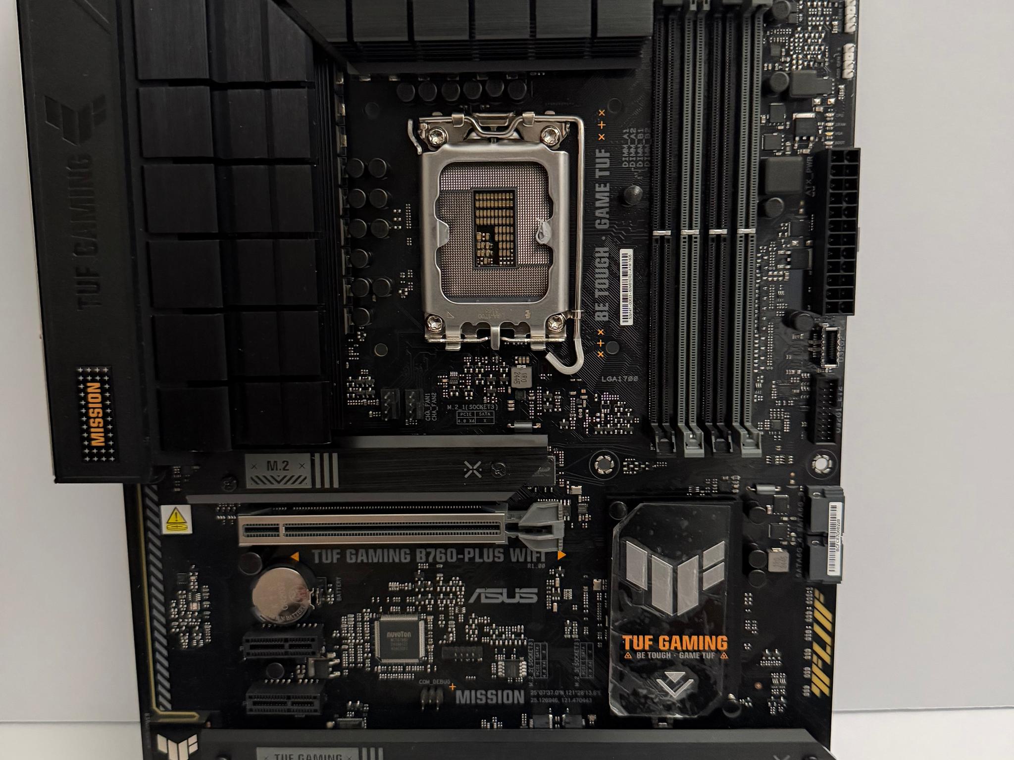 ASUS TUF GAMING B760-PLUS WIFI Intel B760 LGA 1700 ATX DDR5 motherboard