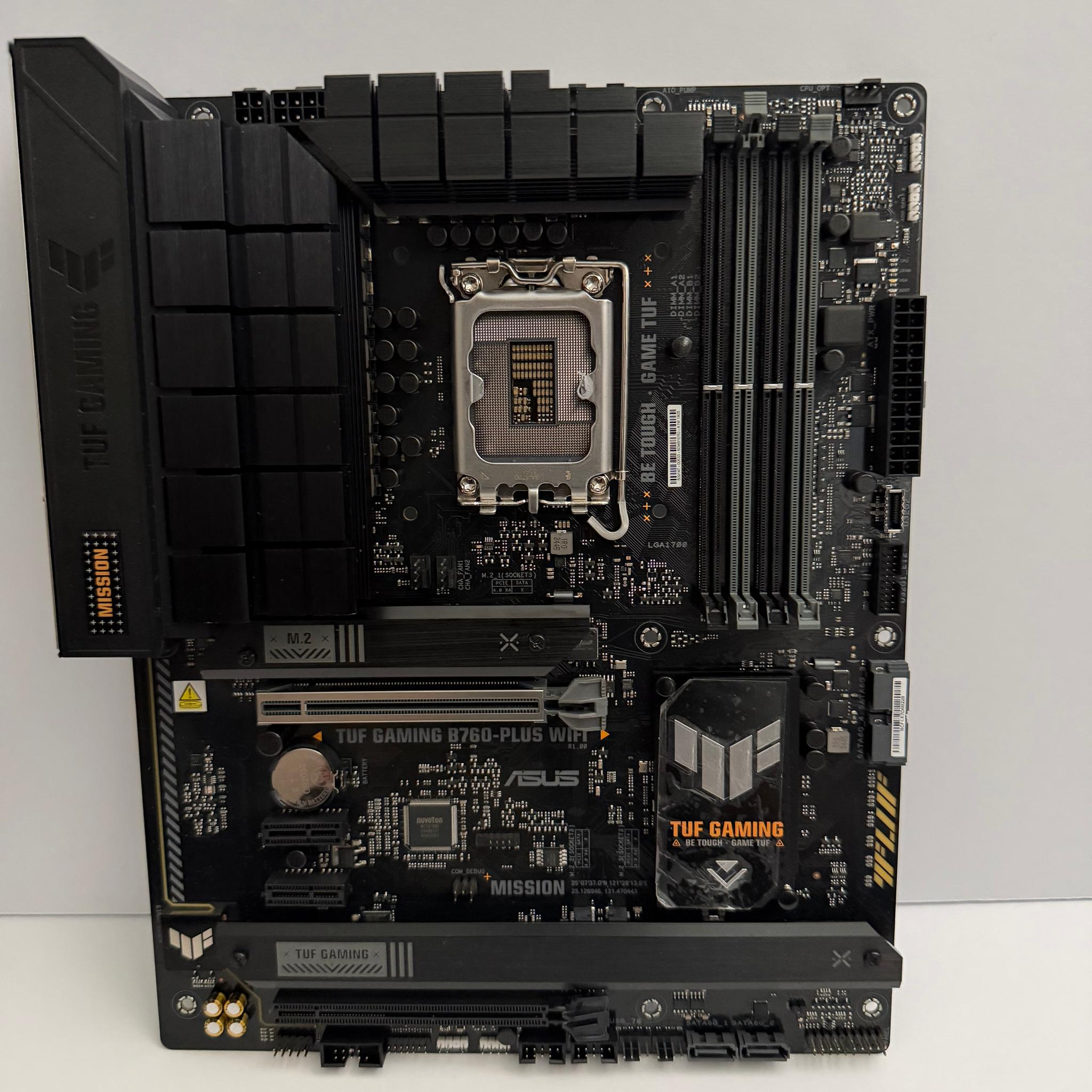 ASUS TUF GAMING B760-PLUS WIFI Intel B760 LGA 1700 ATX DDR5 motherboard
