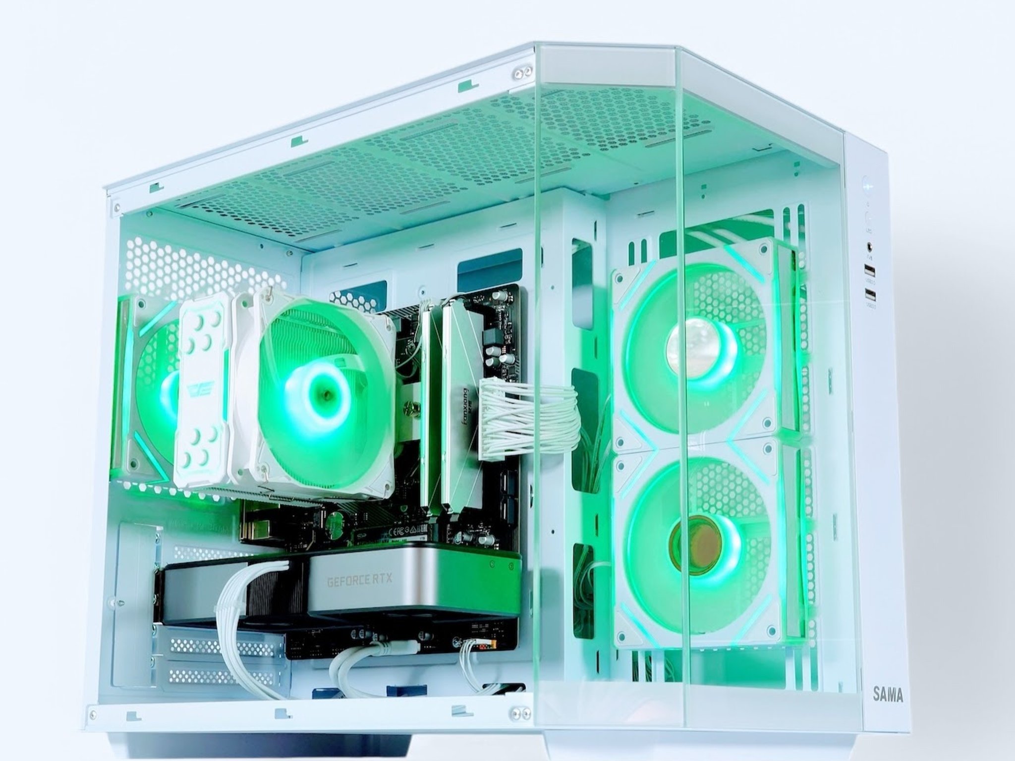 💚🤍Founders Gaming PC❇️Geforce RTX 3070 8GB❇️AMD Ryzen 5 5600 6-Core❇️32GB DDR4❇️1TB SSD