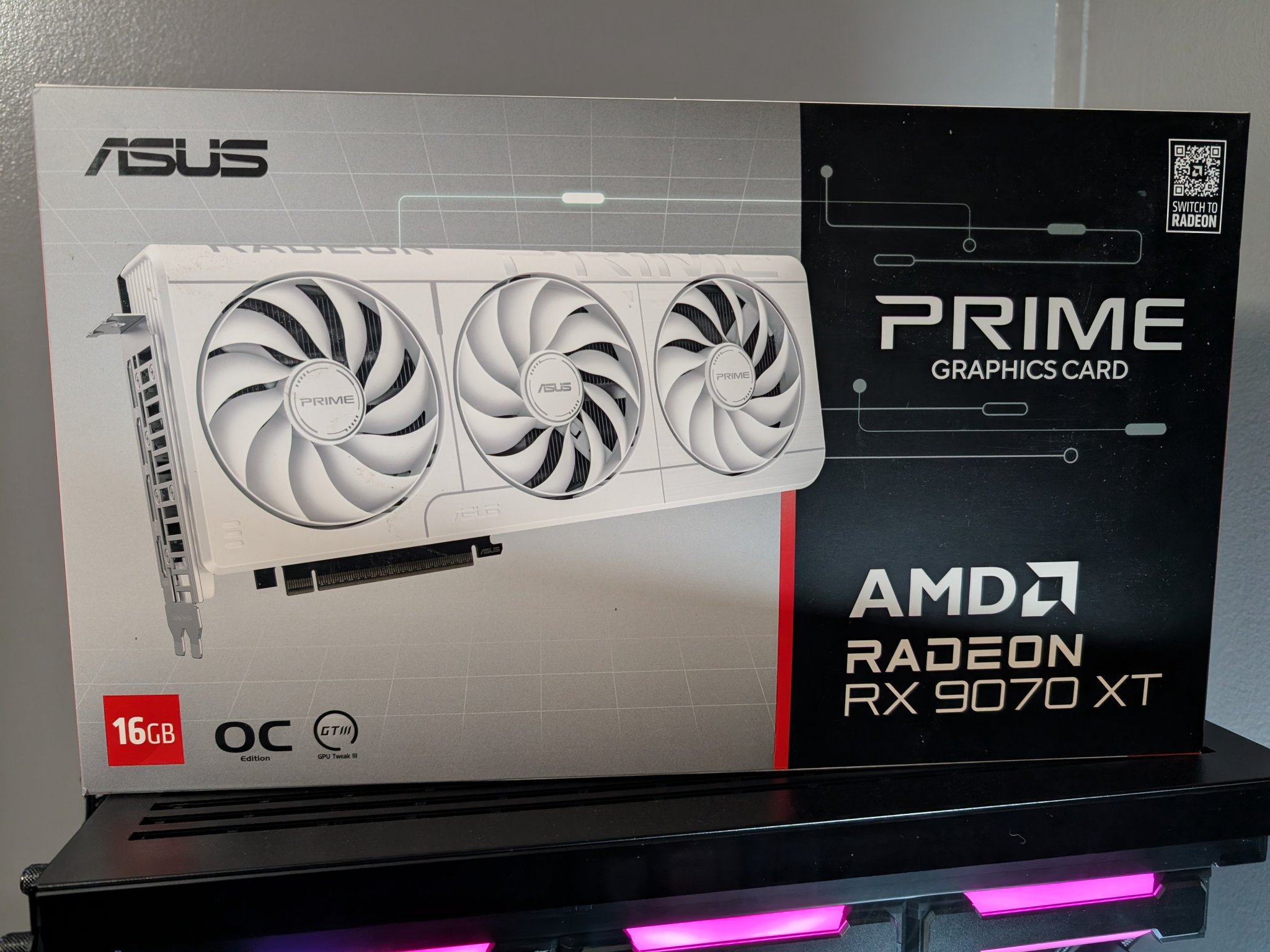 ASUS Prime Radeon RX 9070 XT White OC Edition GPU 16GB *BRAND NEW SEALED*