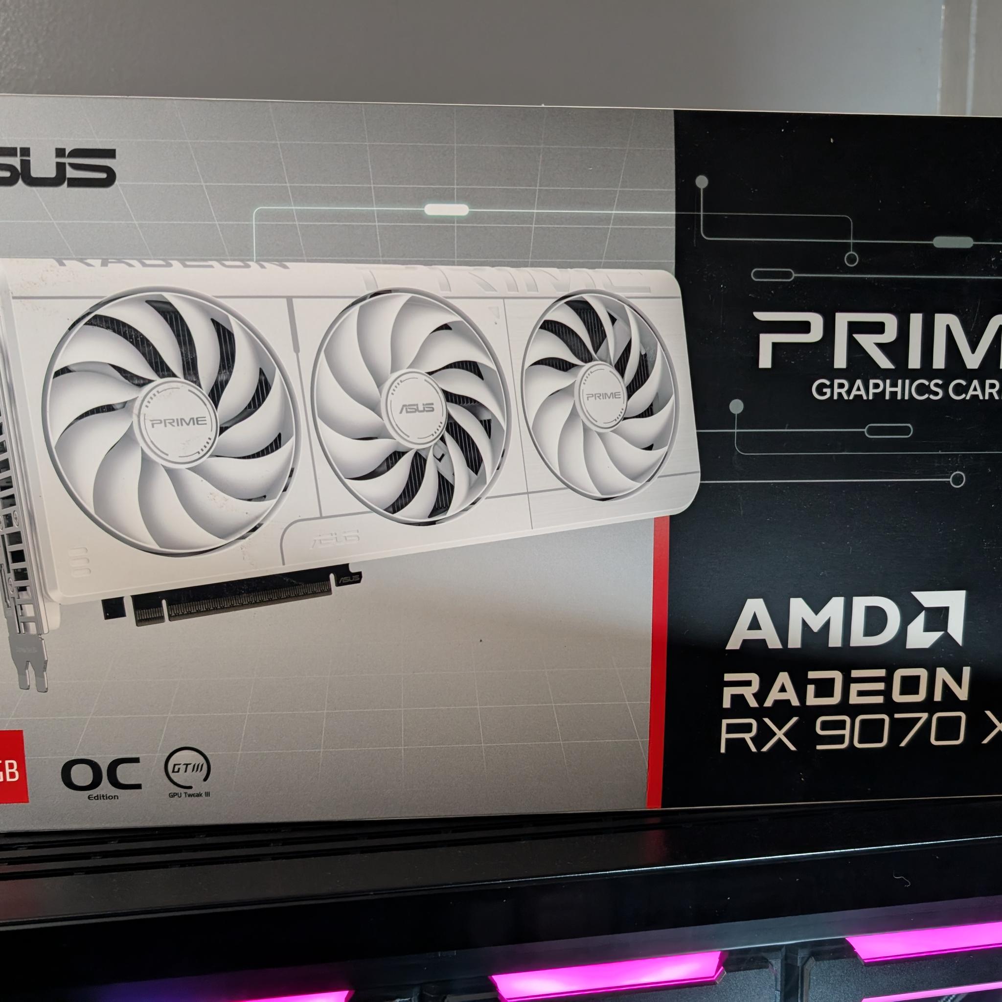 ASUS Prime Radeon RX 9070 XT White OC Edition GPU 16GB *BRAND NEW SEALED*