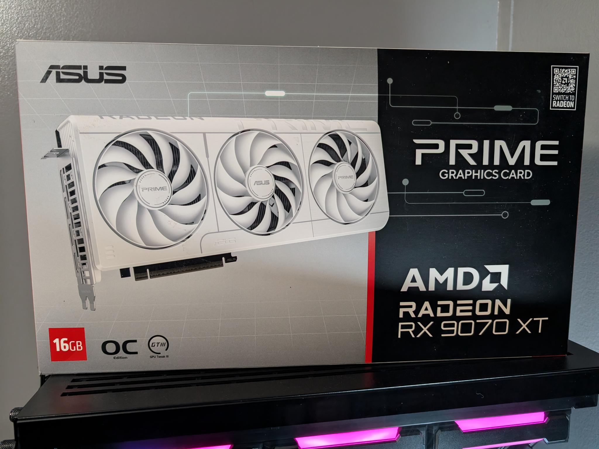 ASUS Prime Radeon RX 9070 XT White OC Edition GPU 16GB *BRAND NEW SEALED*
