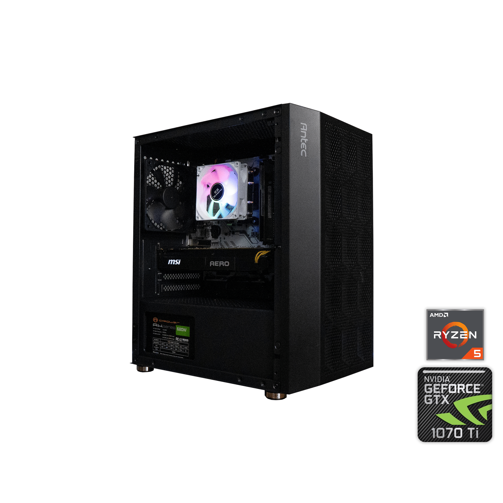 🍬🌠 BUDGET - FORTNITE Ready GAMING PC | RYZEN 5 2600 | MSI GTX 1070Ti 8GB | 16GB DDR4 RAM | 1.25TB