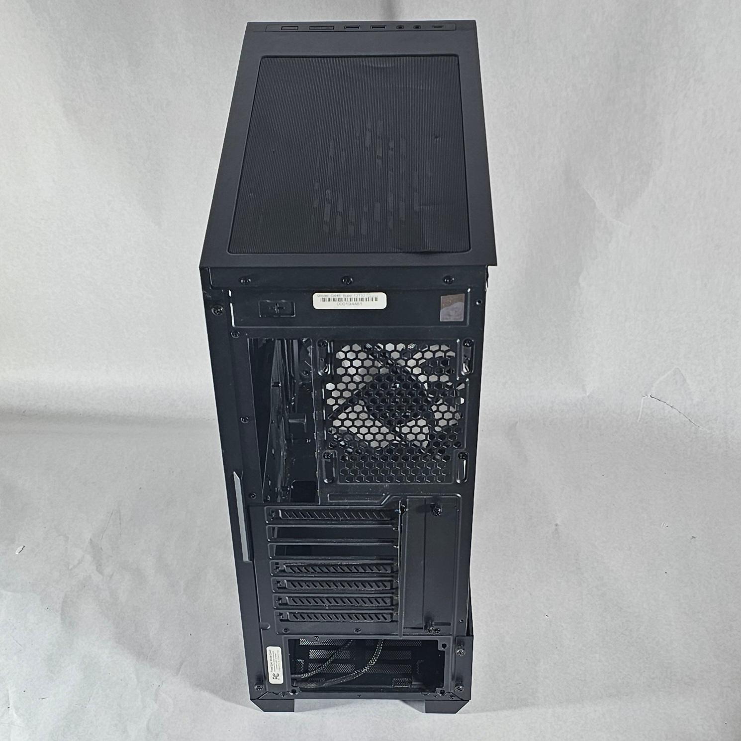 Black PowerSpec PC Case with Tempered Glass w/ 3 Fans