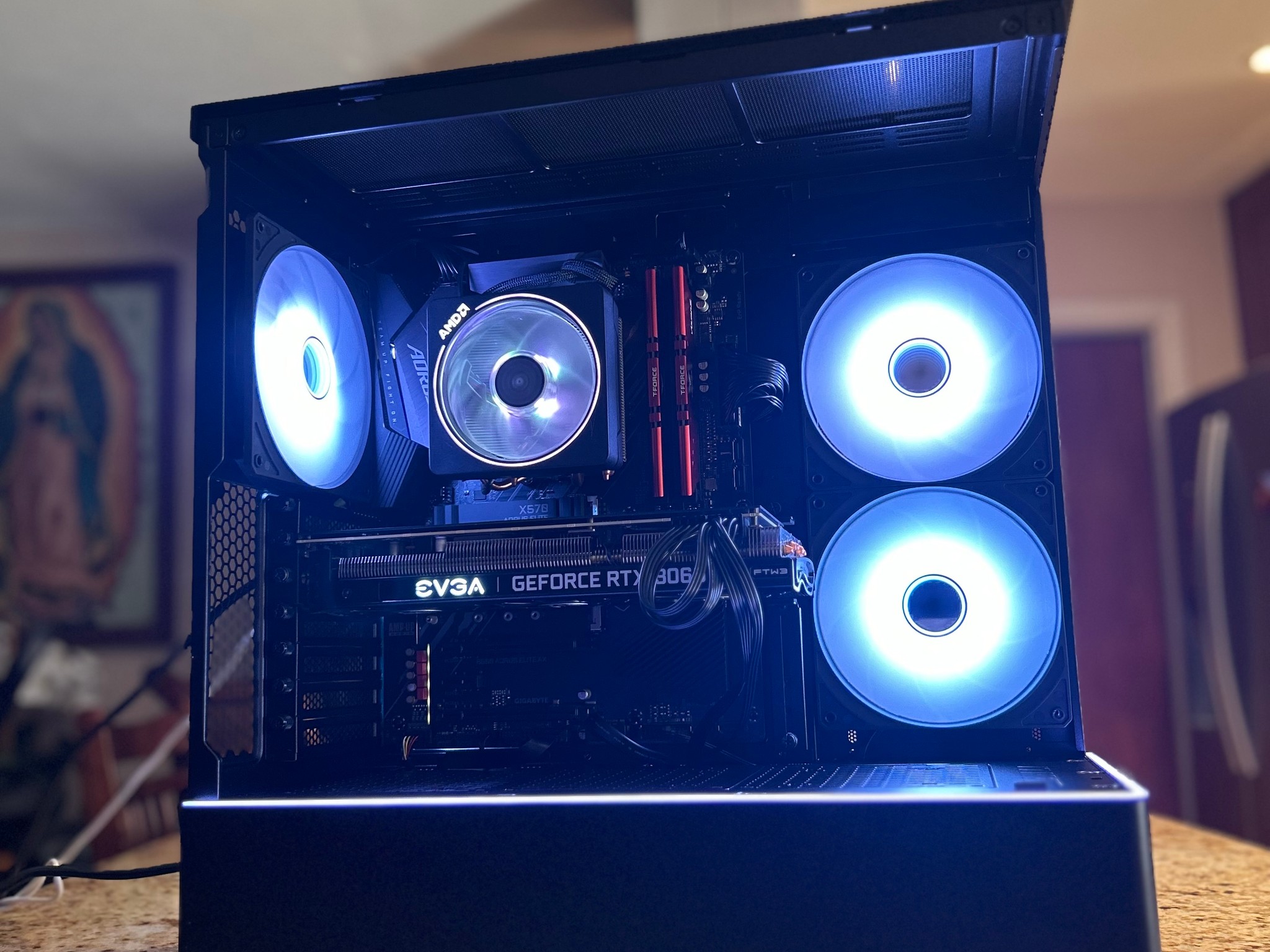 Black Gaming PC | RTX 3060Ti | RYZEN 5 3600 | 16GB RAM | 1TB SSD | ON BOARD WiFi + BT