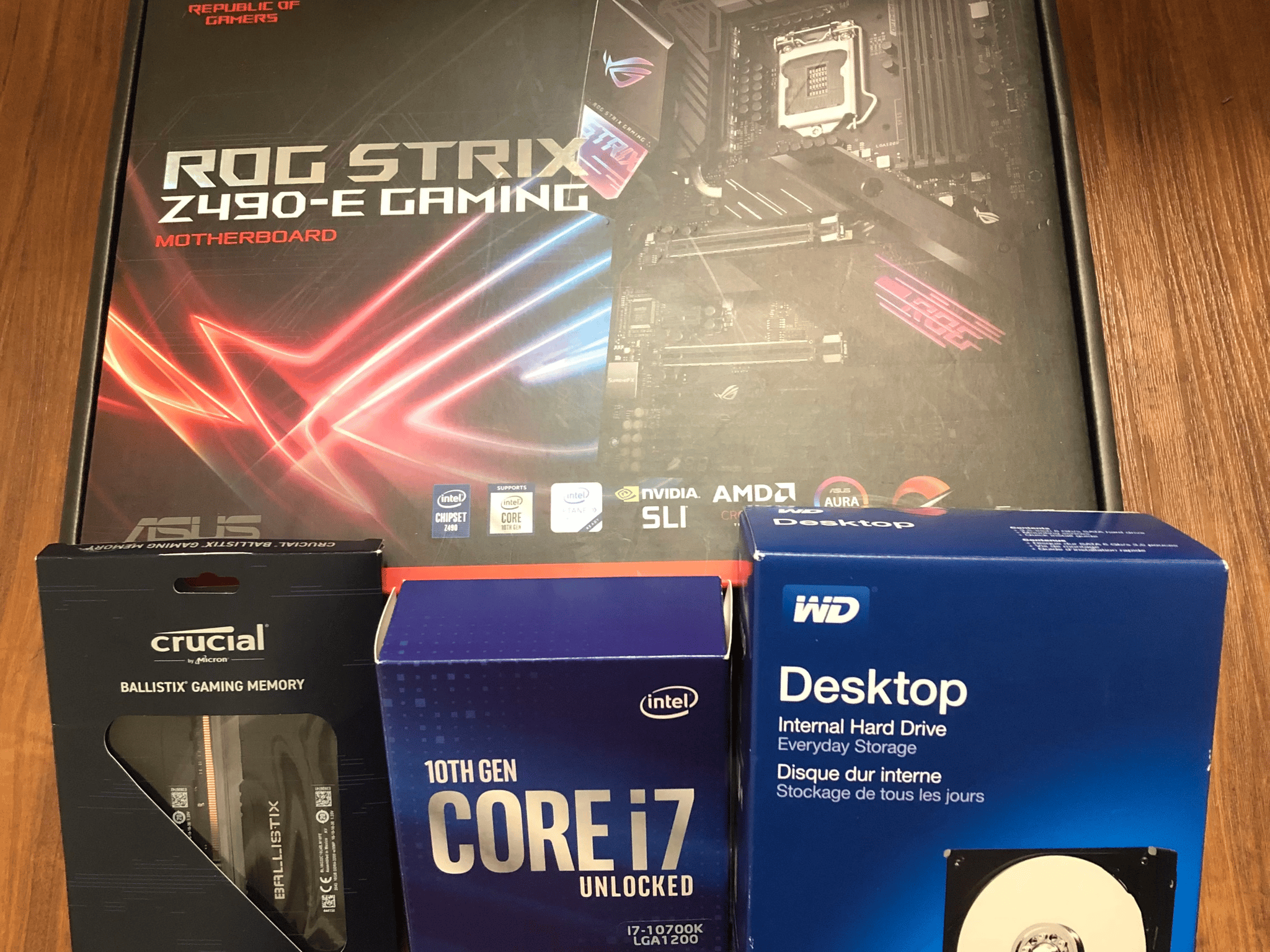 Combo: I7-10700k + Asus Z490E + 32GB RAM (3200mhz) + 1TB HHD