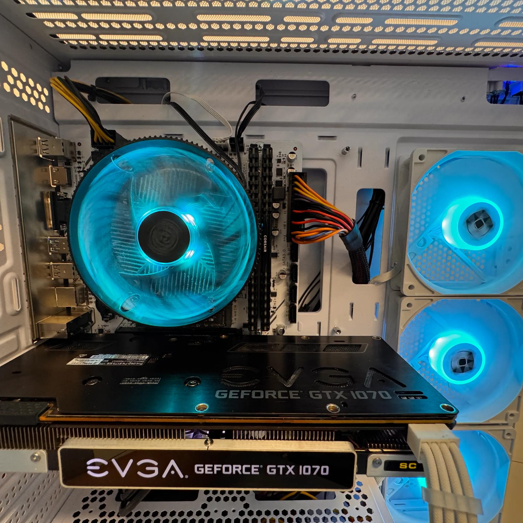 ⚪️ Clean White GTX 1070 8Gb + Ryzen 3 Gaming PC | 16GB RAM | 500GB M.2 SSD | Ready for Gaming 🎮