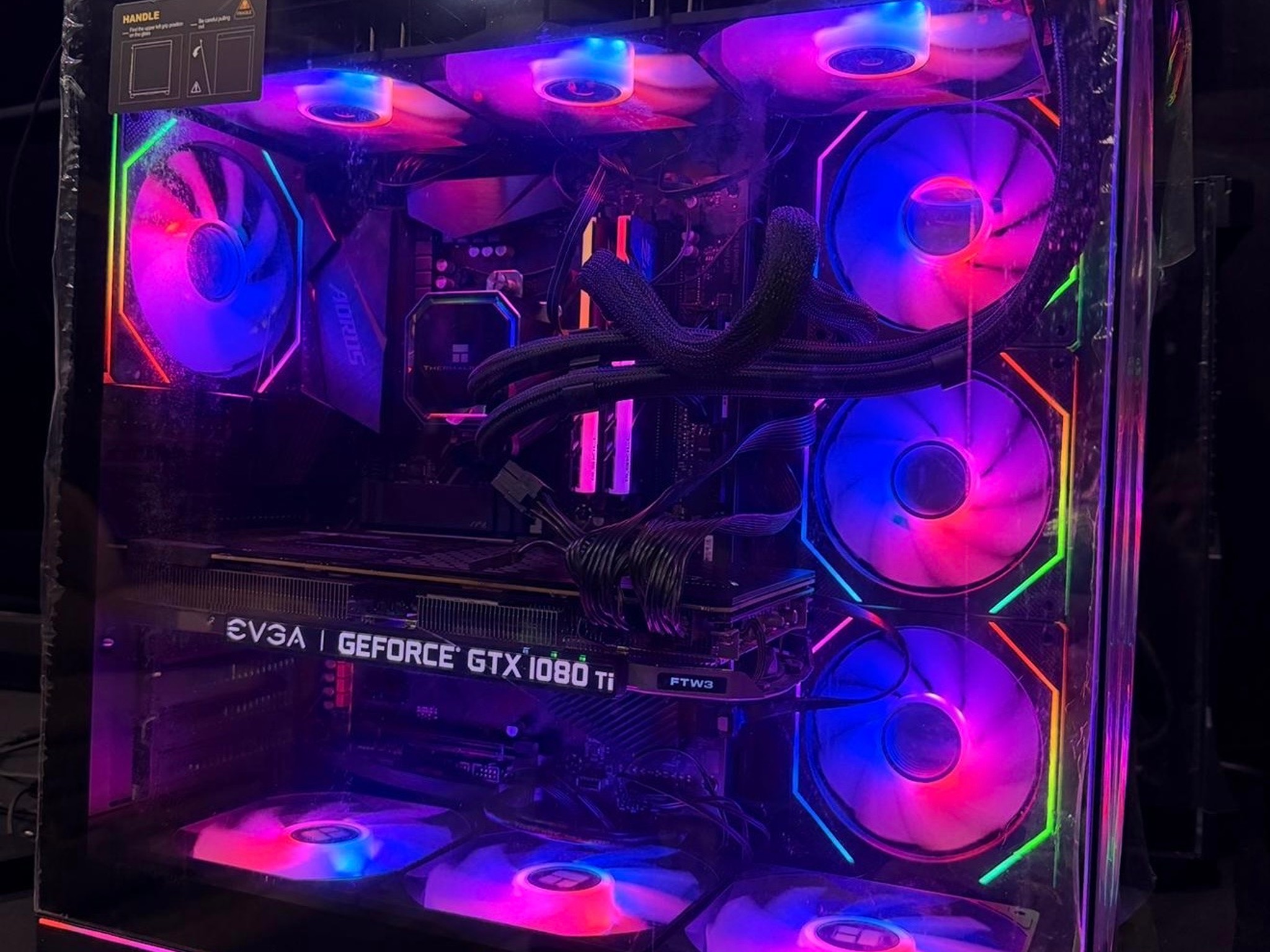 Gaming PC Ryzen 7 5700G GTX 1080 Ti FTW3 11GB 16GB RGB 5TB Storage WiFi Win11