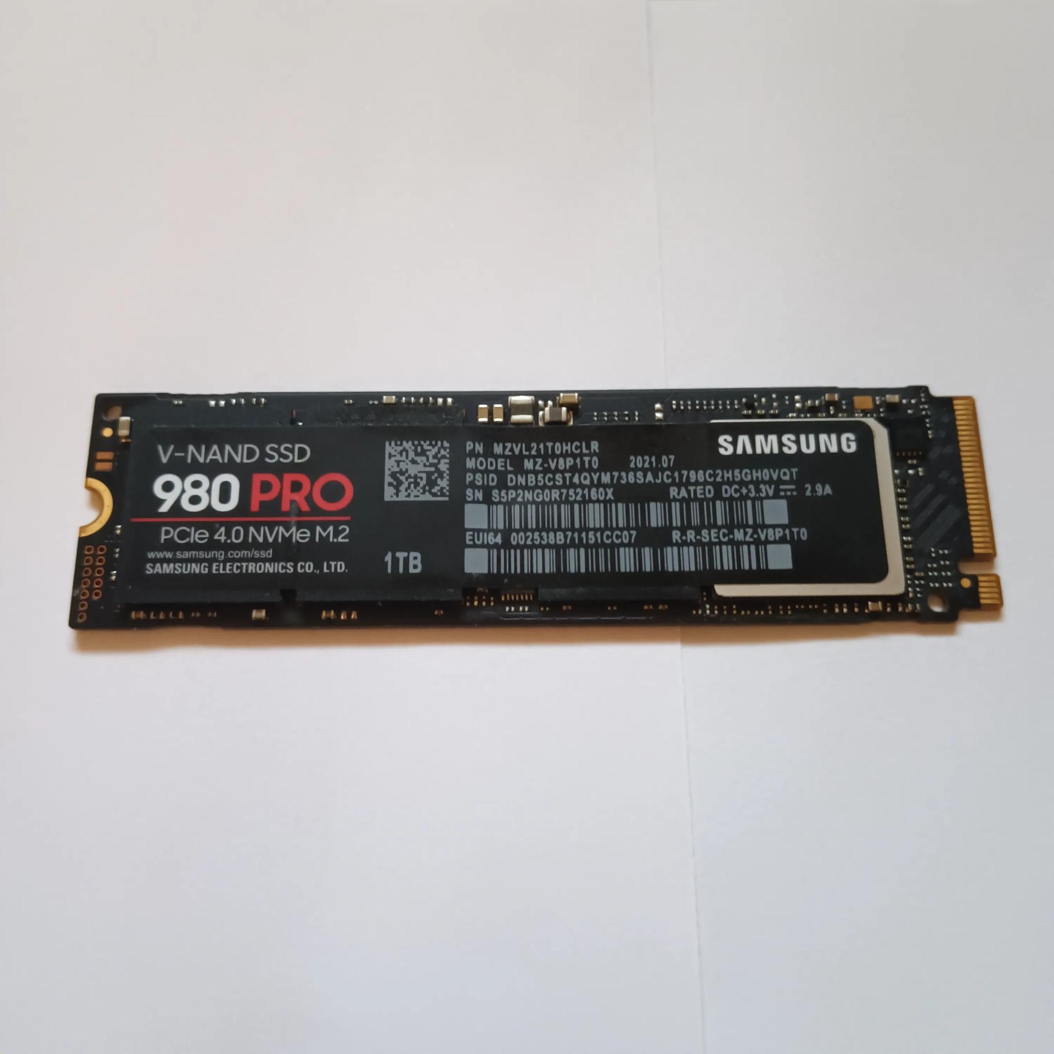 Samsung 980 PRO 1TB NVMe M.2 SSD