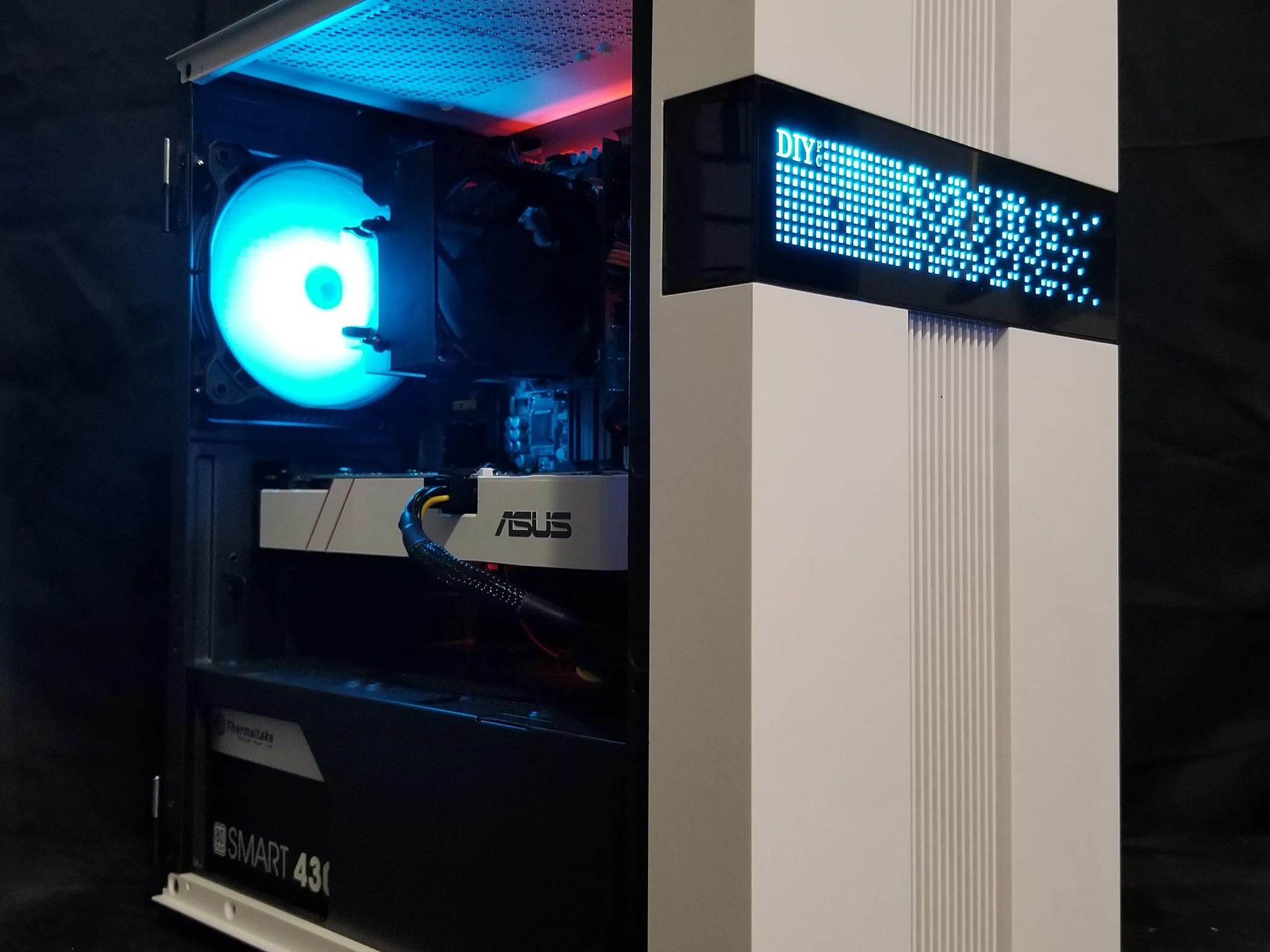 custom built white/black gaming pc