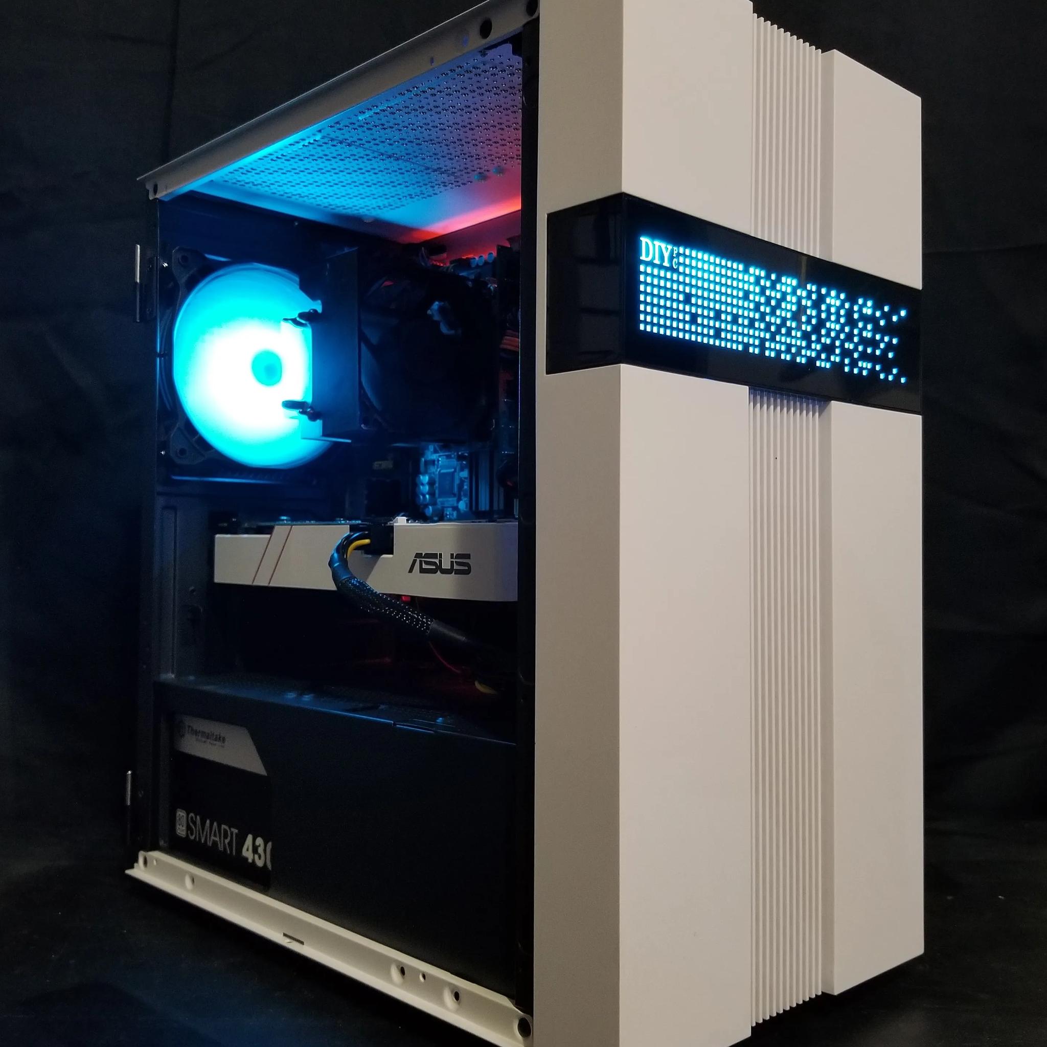 custom built white/black gaming pc