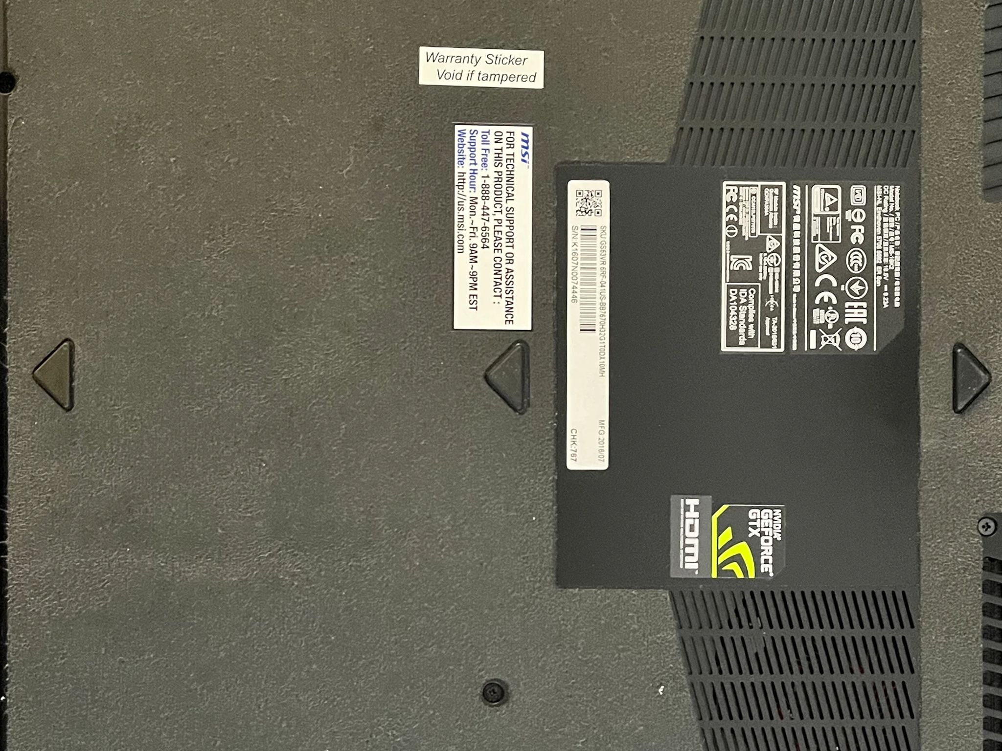 MSI GS63VR 6RF Stealth Laptop