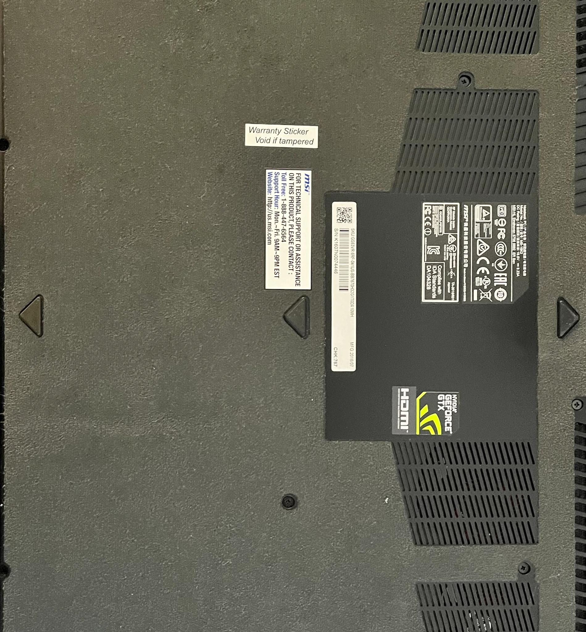 MSI GS63VR 6RF Stealth Laptop