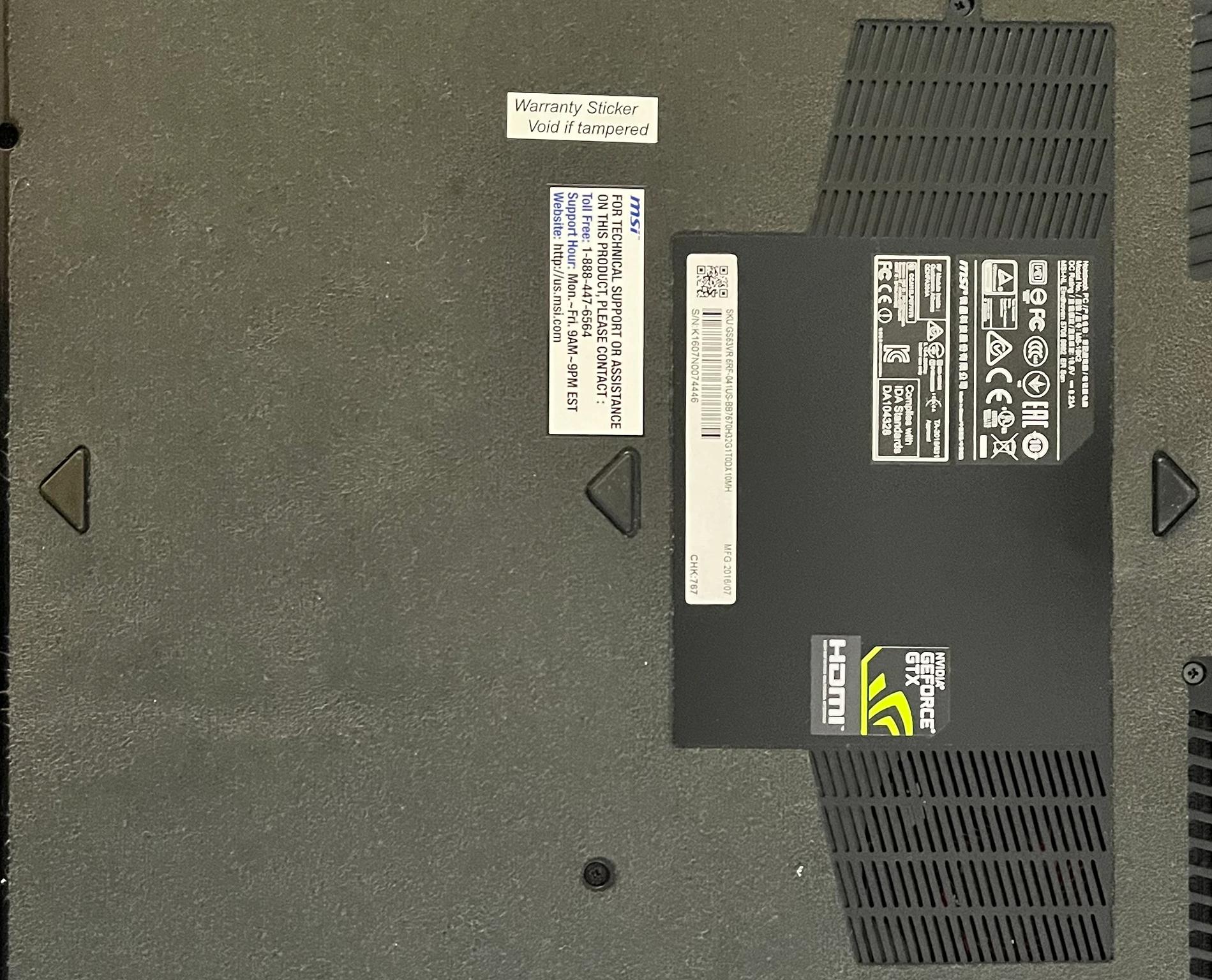 MSI GS63VR 6RF Stealth Laptop