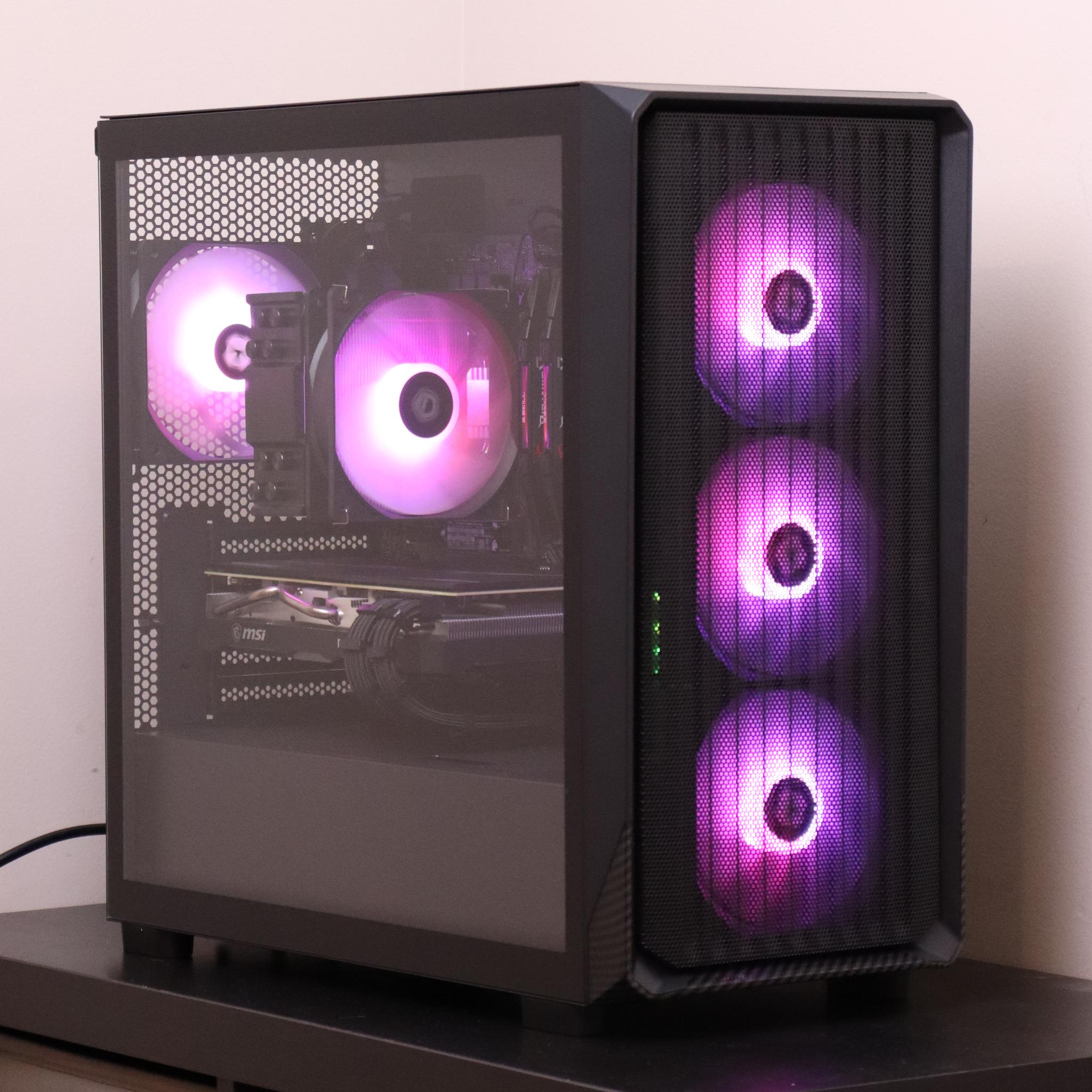 Black RGB 1080p Gaming PC | Ryzen 5 3600 - 5700xt