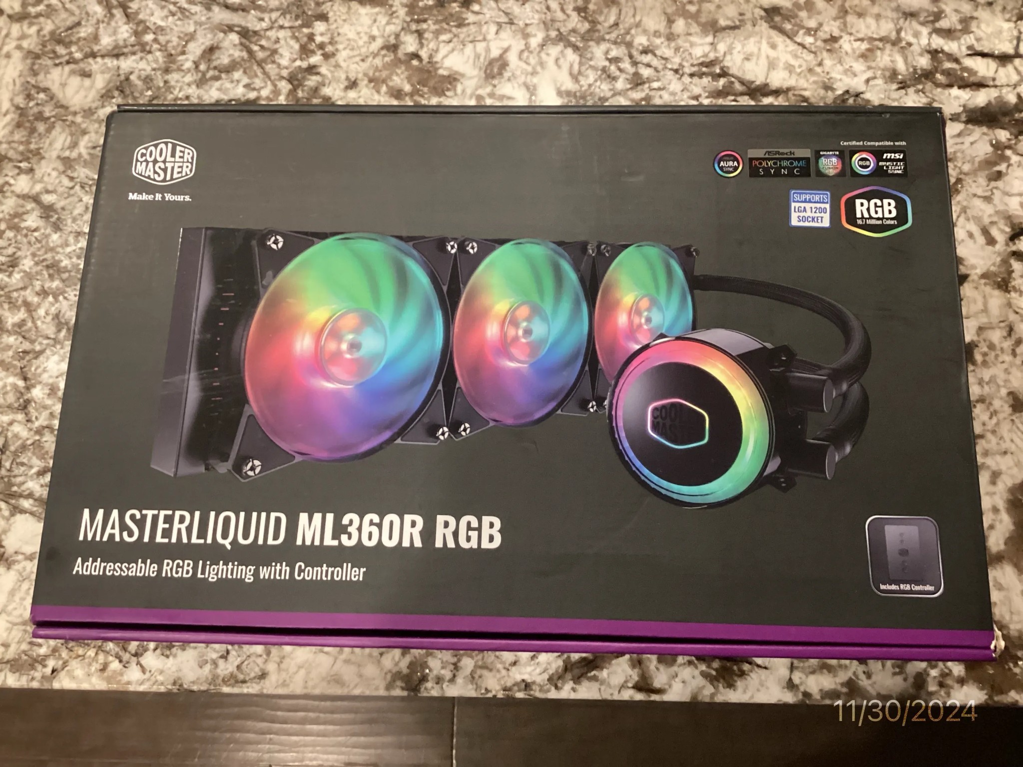 ++ NEW ++ Cooler Master MasterLiquid ML360R ARGB AIO Triple Fans for AMD/Intel CPUs - Never Used