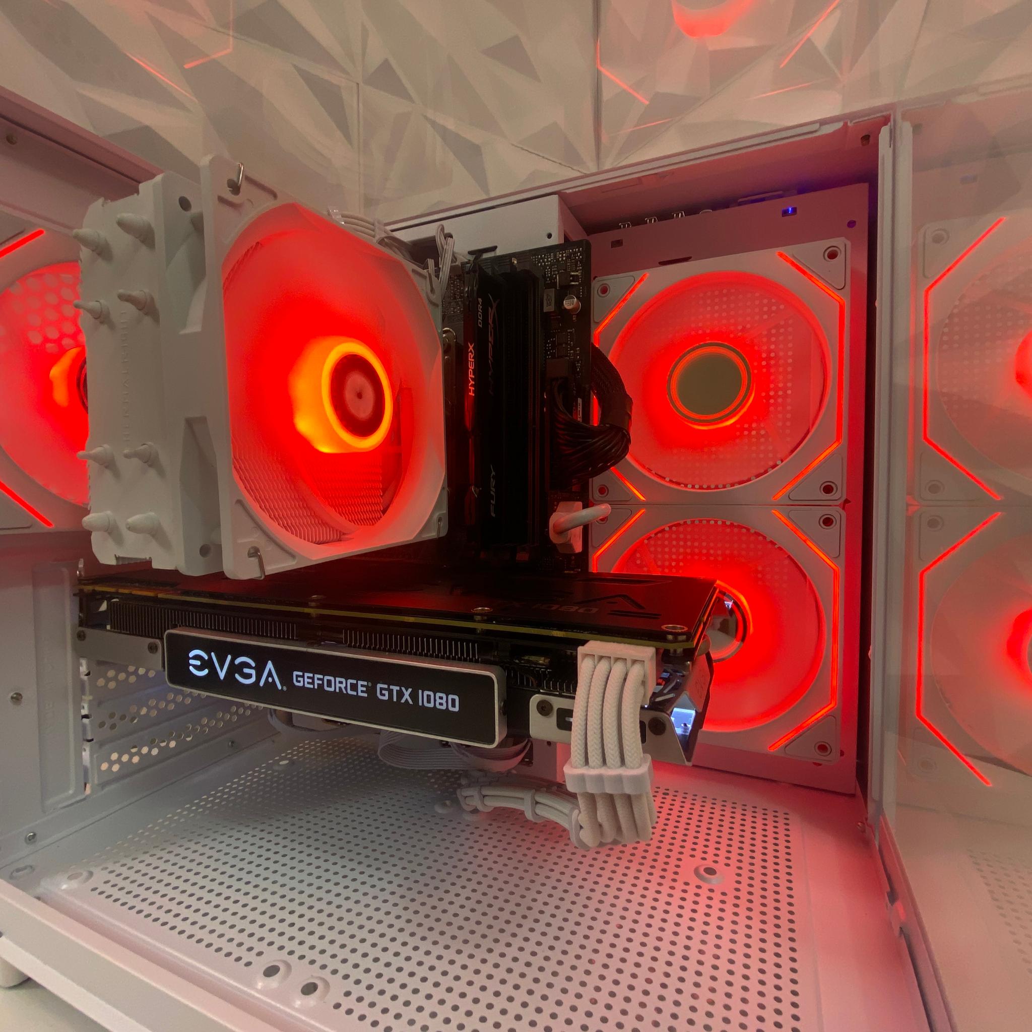 🎅🎅 White Elite Build – intel i5 9500 + GTX 1080 8GB | 1080P/1440P High FPS Ready