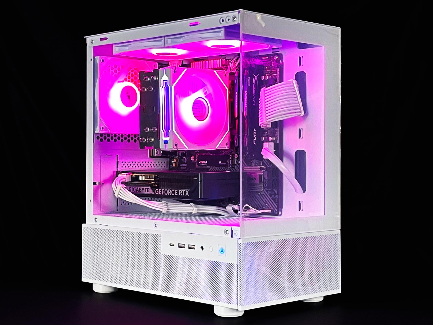 ⚪🩷 HORIZON Gaming PC | RTX 5060 | Ryzen 5 5500 | 16GB RAM | 1TB