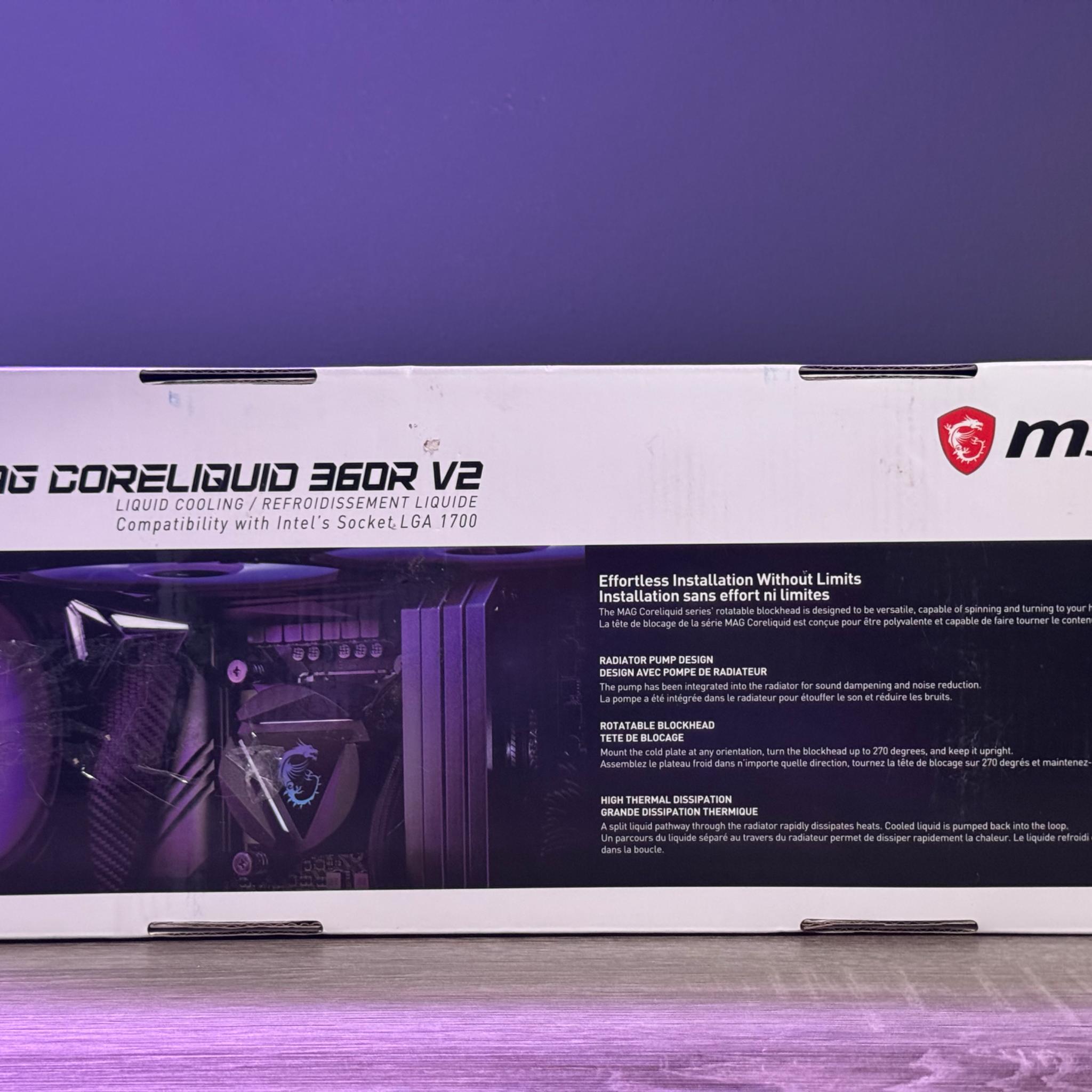 *NEW-OPEN BOX* MSI MAG CORELIQUID 360R AIO ARGB CPU Liquid Cooler LGA 1700 & AM4