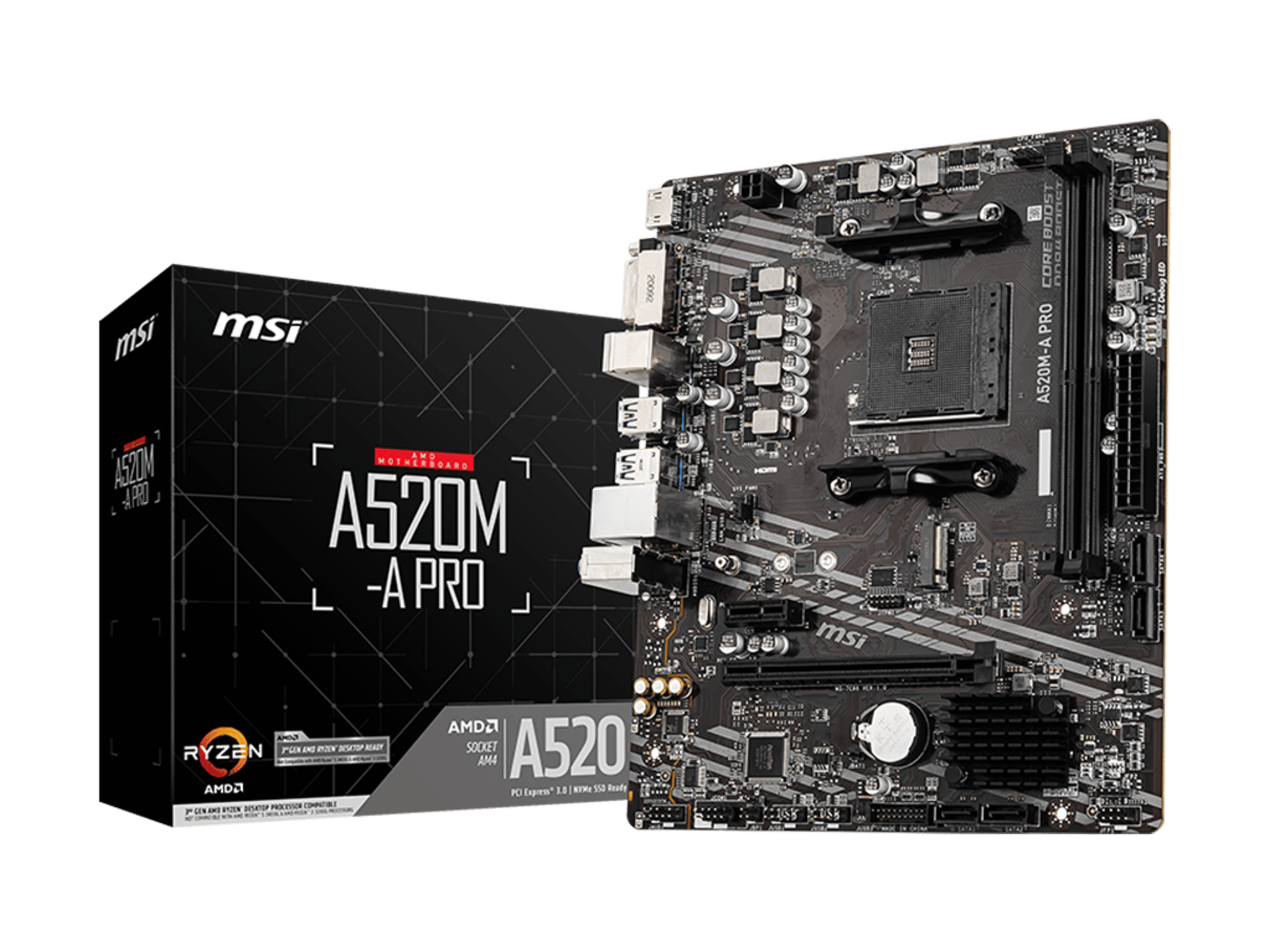 MSI A520M-A PRO Motherboard (NEW)