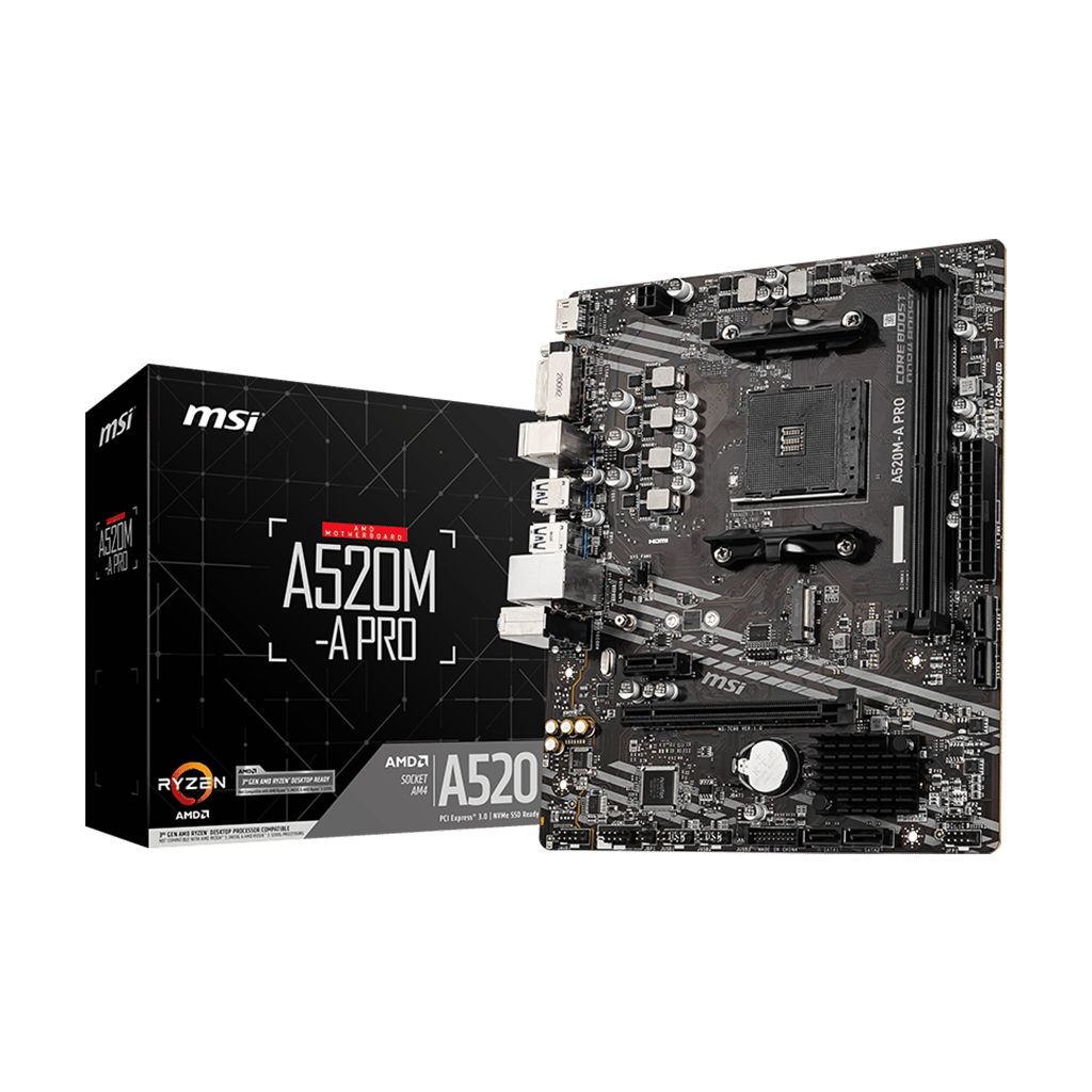 MSI A520M-A PRO Motherboard (NEW)