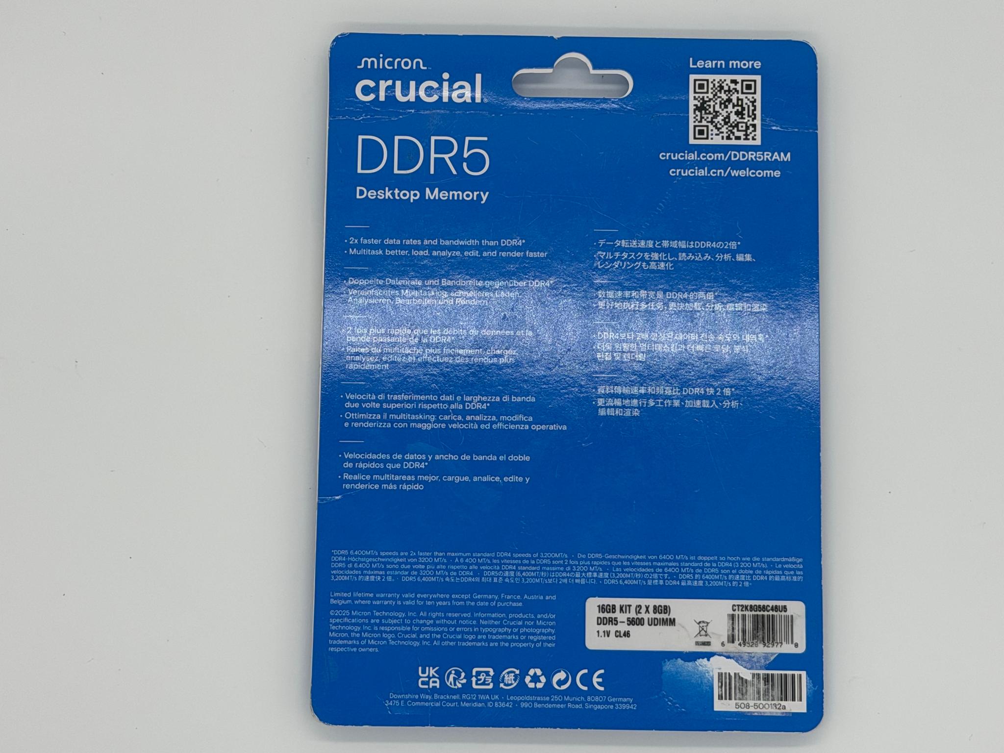 Crucial 16GB DDR5-4800 (2x8GB) - Image 2