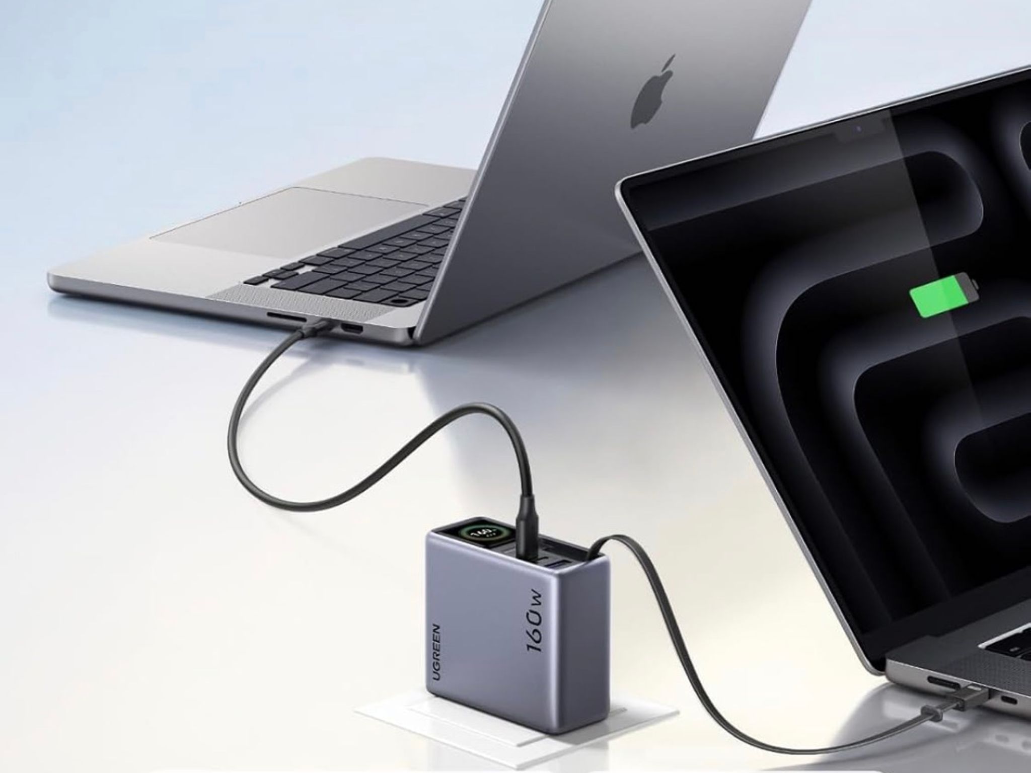 UGREEN Nexode Pro 160W GaN Charger with Retractable Cable, 4-Port